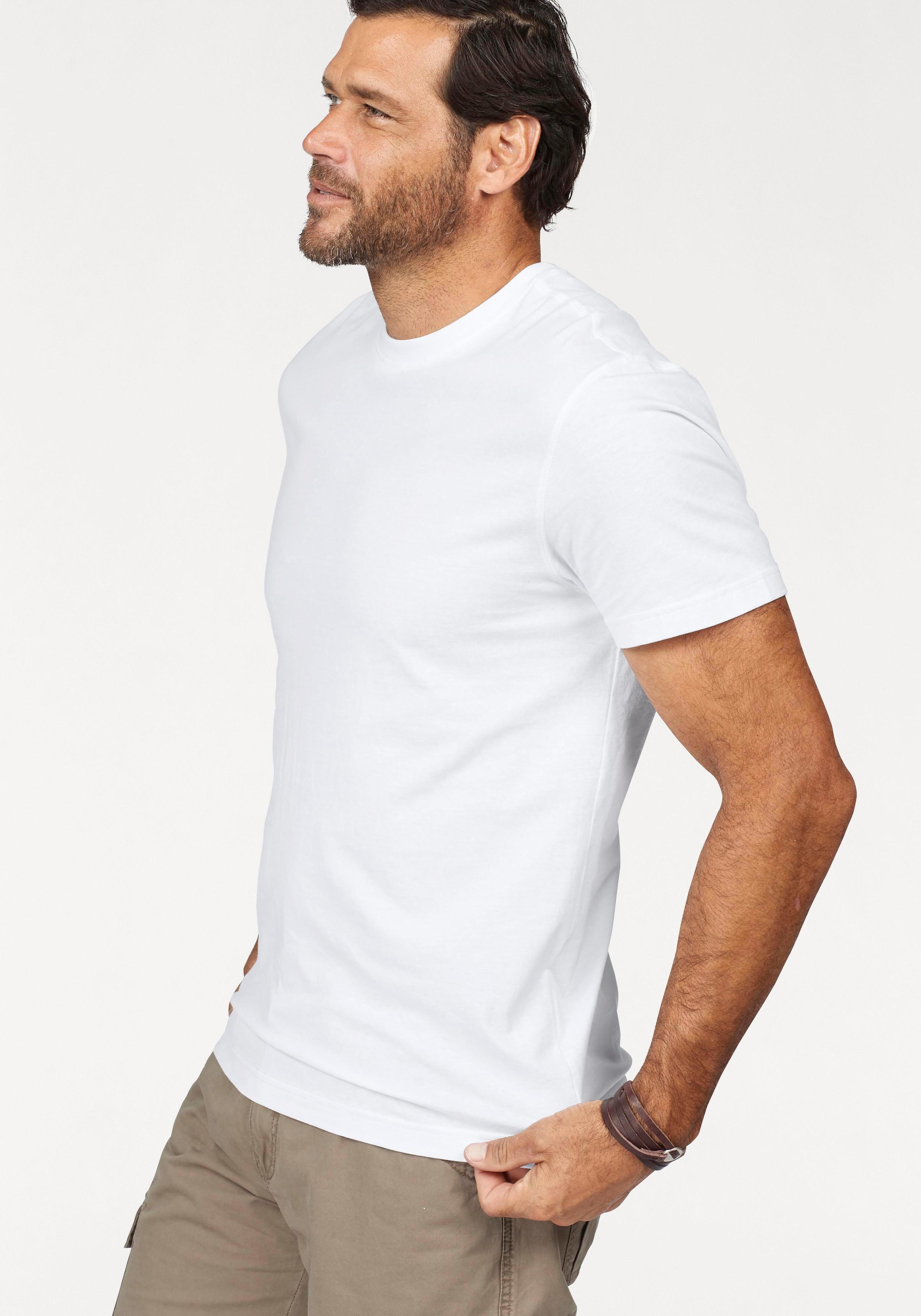 Man's World T-Shirt, (3er-Pack), Kurzarm, normale Passform, aus Baumwolle, im 3er-Pack