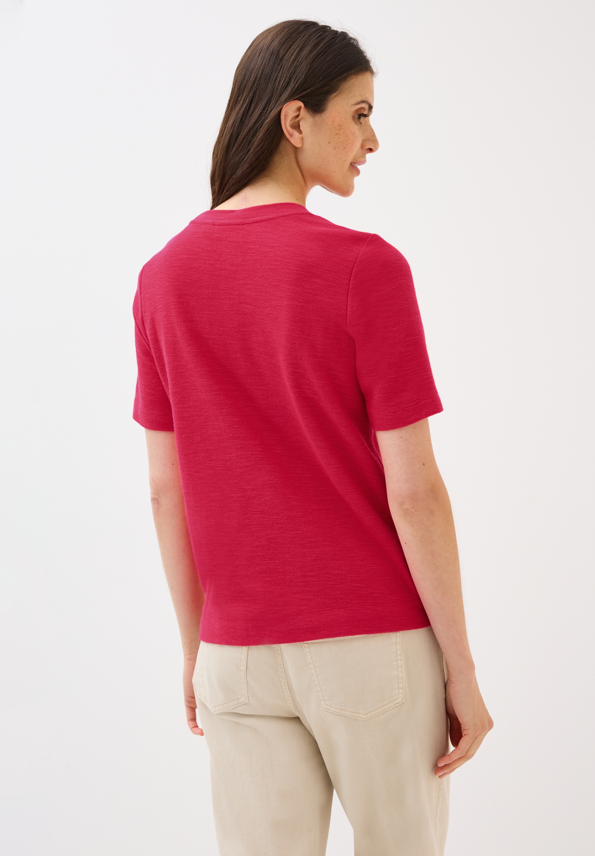 Cecil Rundhalsshirt mit seitlichen Knopfdetails günstig online kaufen