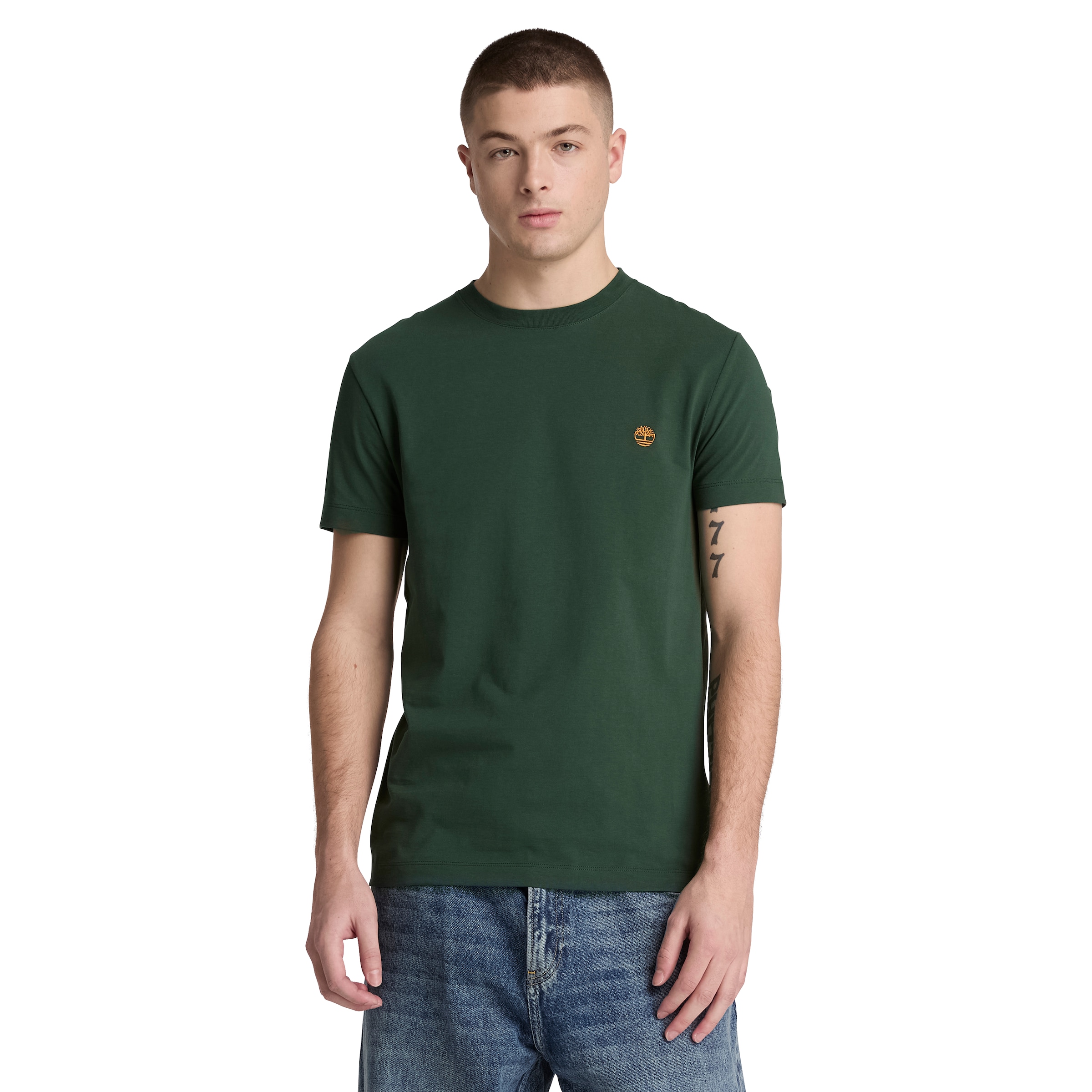 Timberland T-Shirt "DUNSTAN RIVER - SS Tee (Slim)" mit Rundhalsausschnitt, Kurzarm-Design, aus Baumwolle