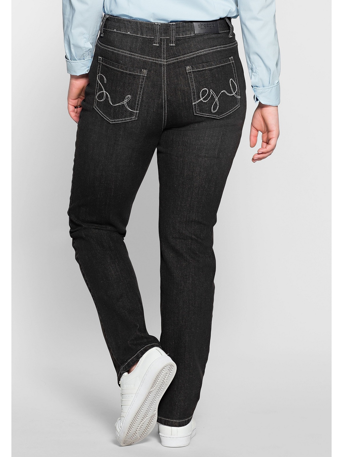 Sheego Stretch-Jeans "Große Größen", Bauch-weg-Effekt günstig online kaufen