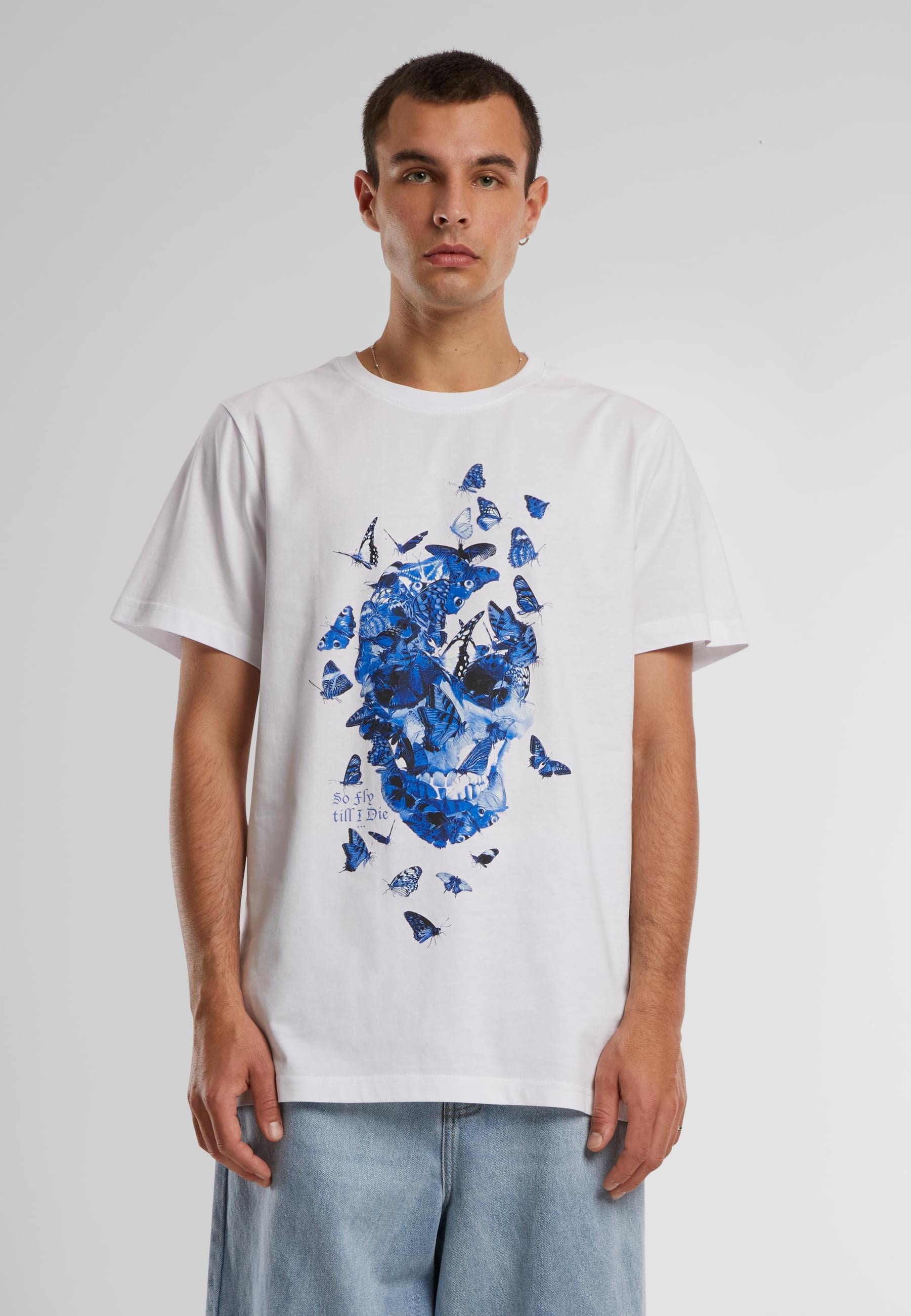 MisterTee T-Shirt »MisterTee Herren Butterfly Skull Tee«, (1 tlg.)