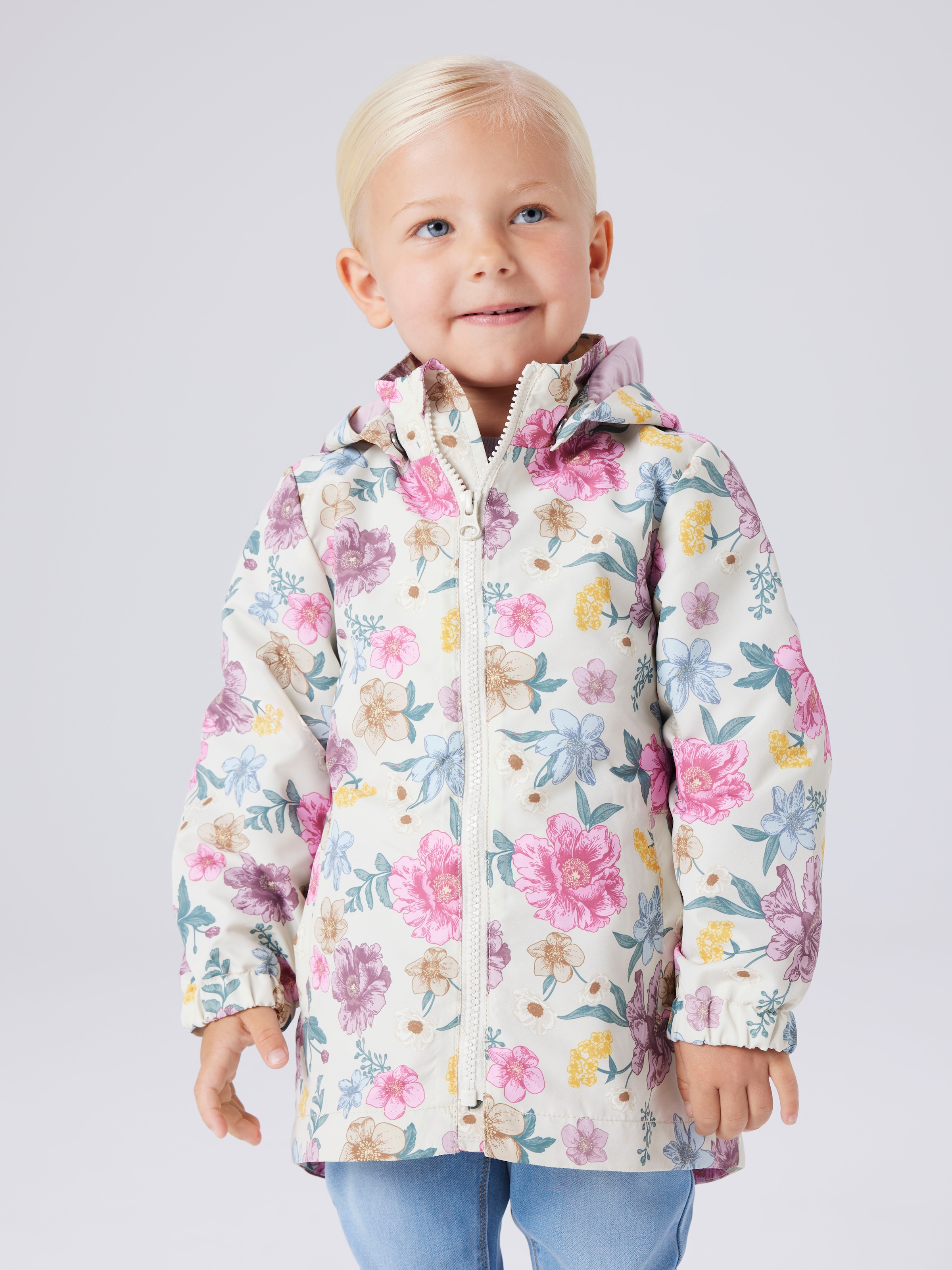 Name It Outdoorjacke "NMFMAXI JACKET LI AOP NOOS" mit Kapuze