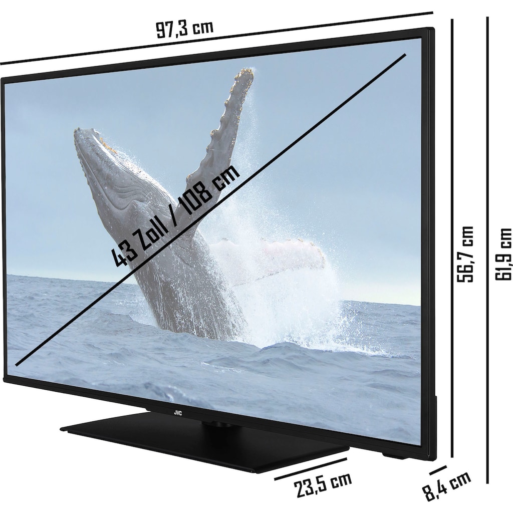 JVC LED-Fernseher »LT-43VF5155«, 108 cm/43 Zoll, Full HD, Smart TV, HDR, Triple-Tuner, 6 Monate HD+ inklusive