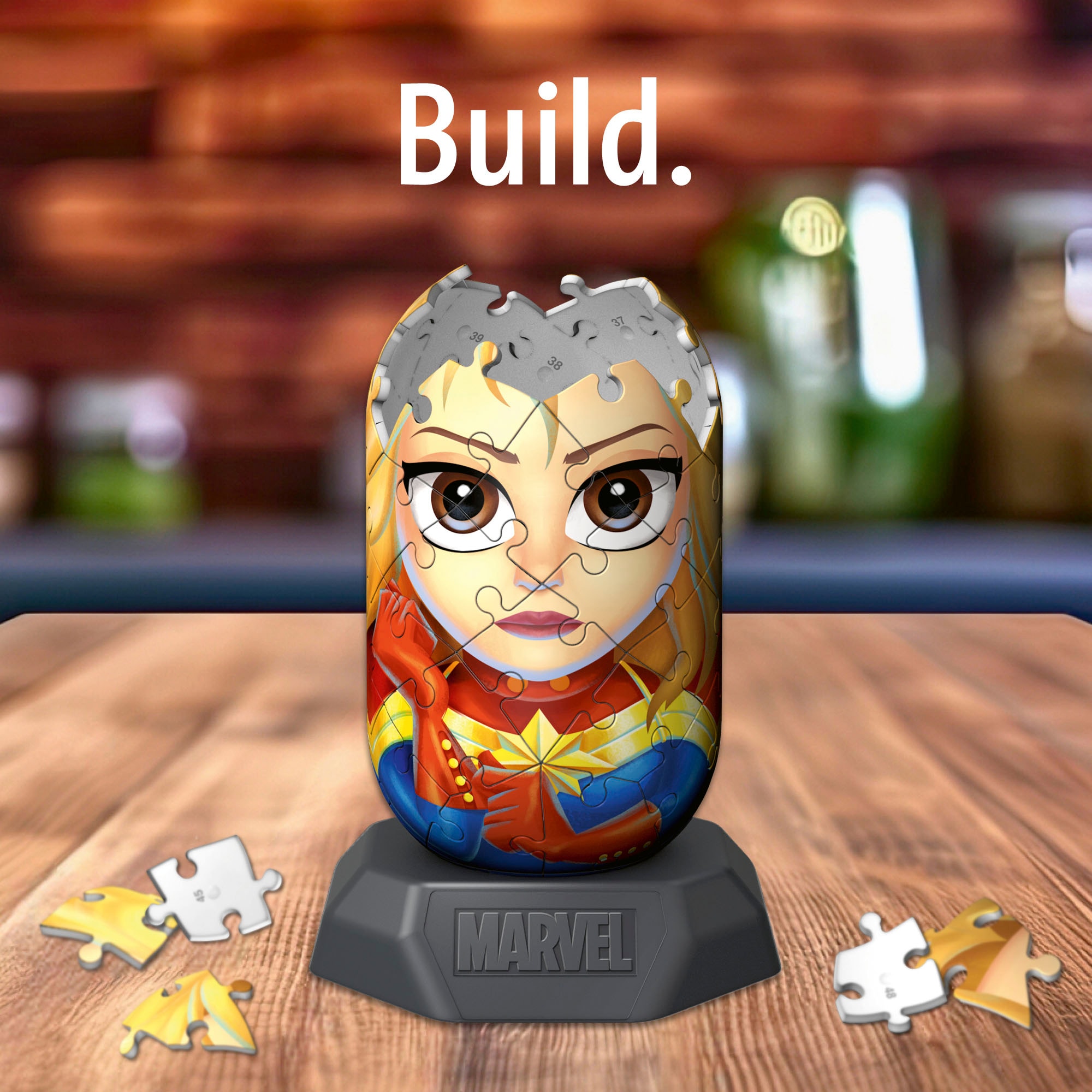 Ravensburger 3D-Puzzle »Marvel Heroes, Hylkies Sammelfigur #07 Captain Marvel«, Made in Europe