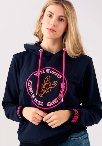 Zwillingsherz Hoodie »Luana« su Schriftzug ant Bündc...