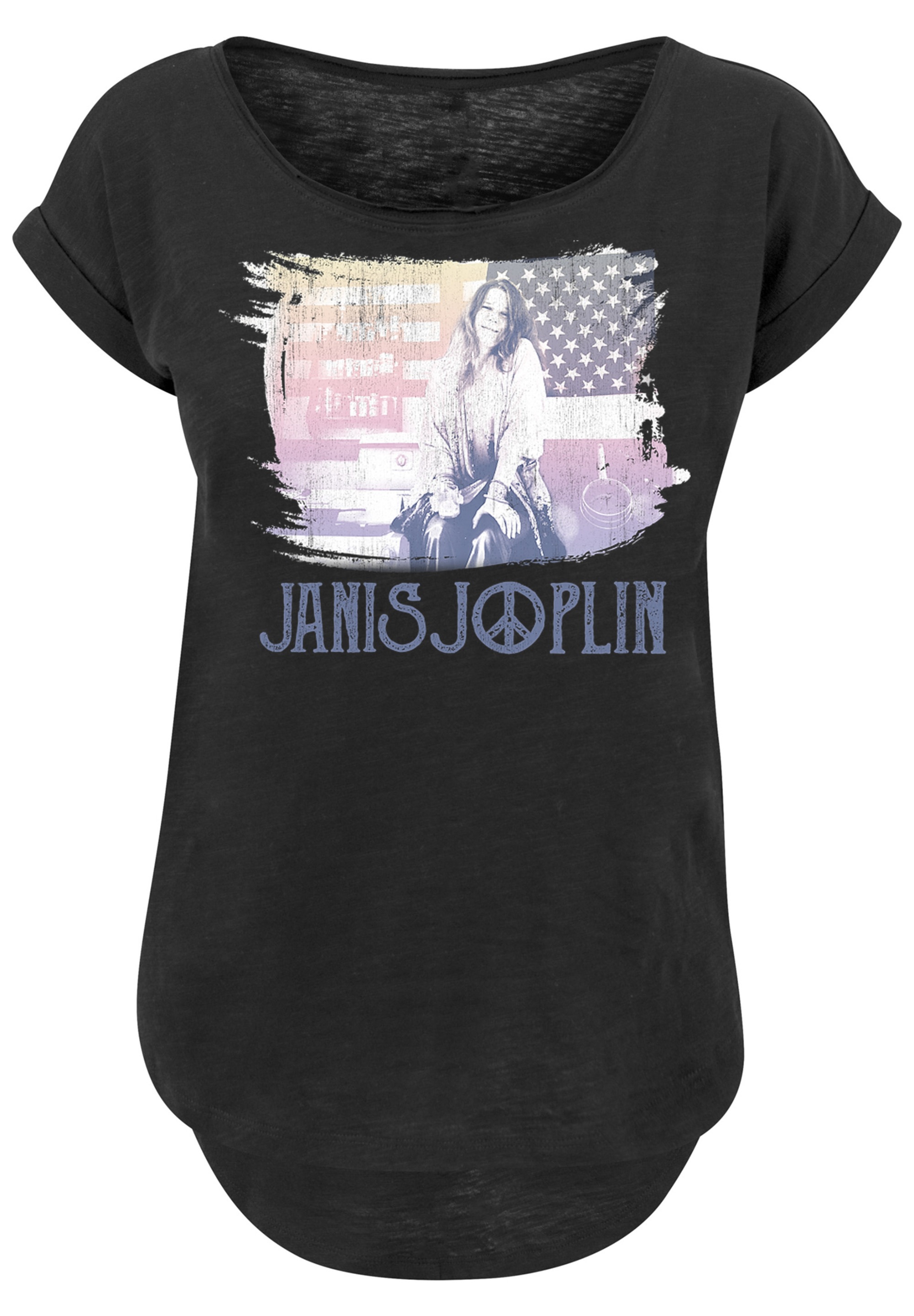 F4NT4STIC T-Shirt »Janis Joplin Stove Flag'«, Print