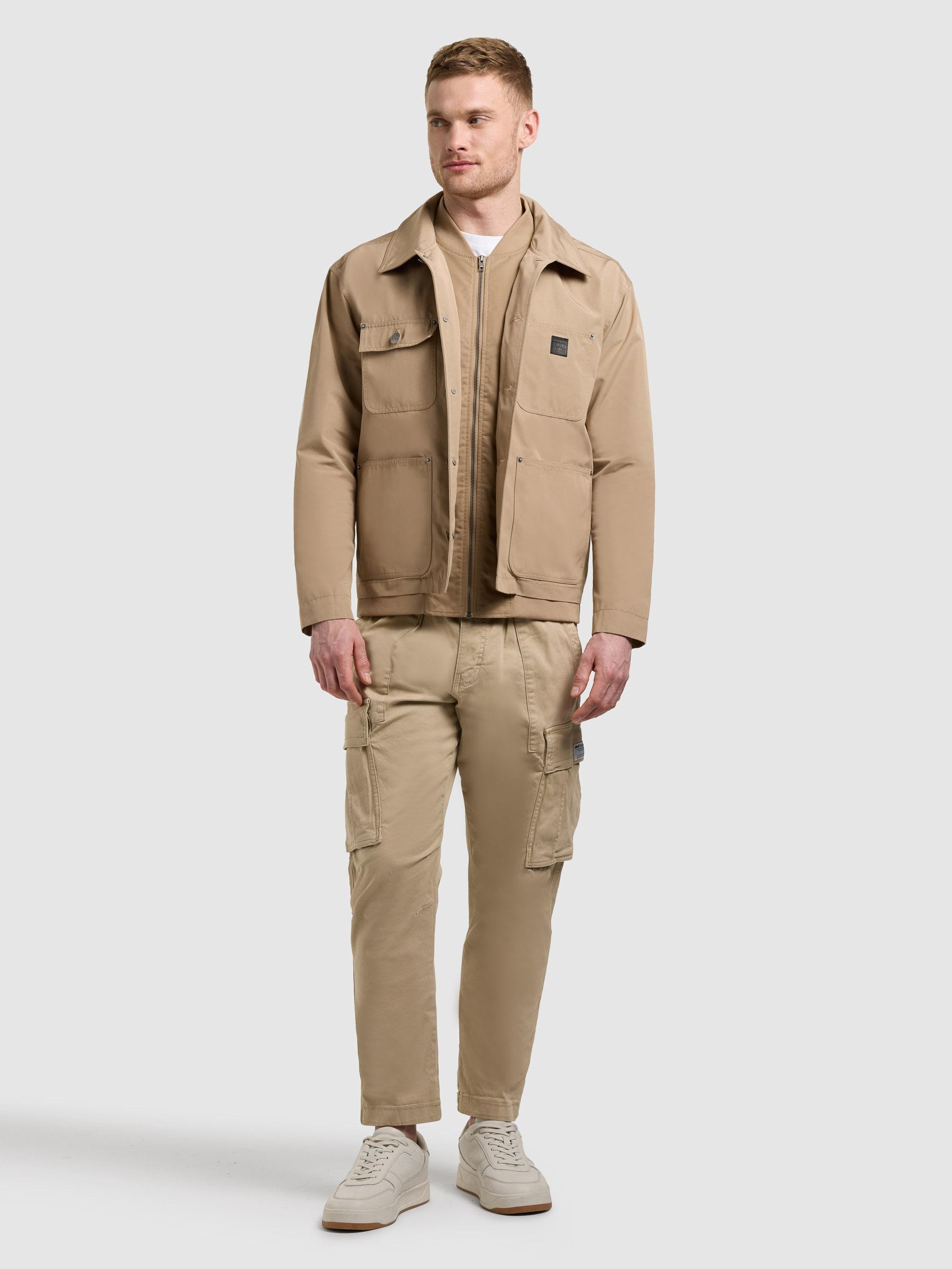 khujo Hemdjacke »Raise« Hybride Herrenjacke mit Bomberjacken-Elementen