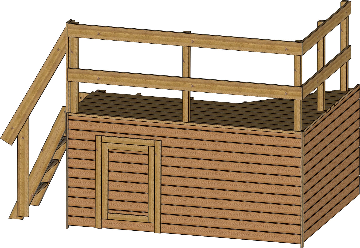 Terrasse »Deck1«, Holzdeck für Pools SAFRAN2 und VASTO, BxTxH: 264x182x133 cm