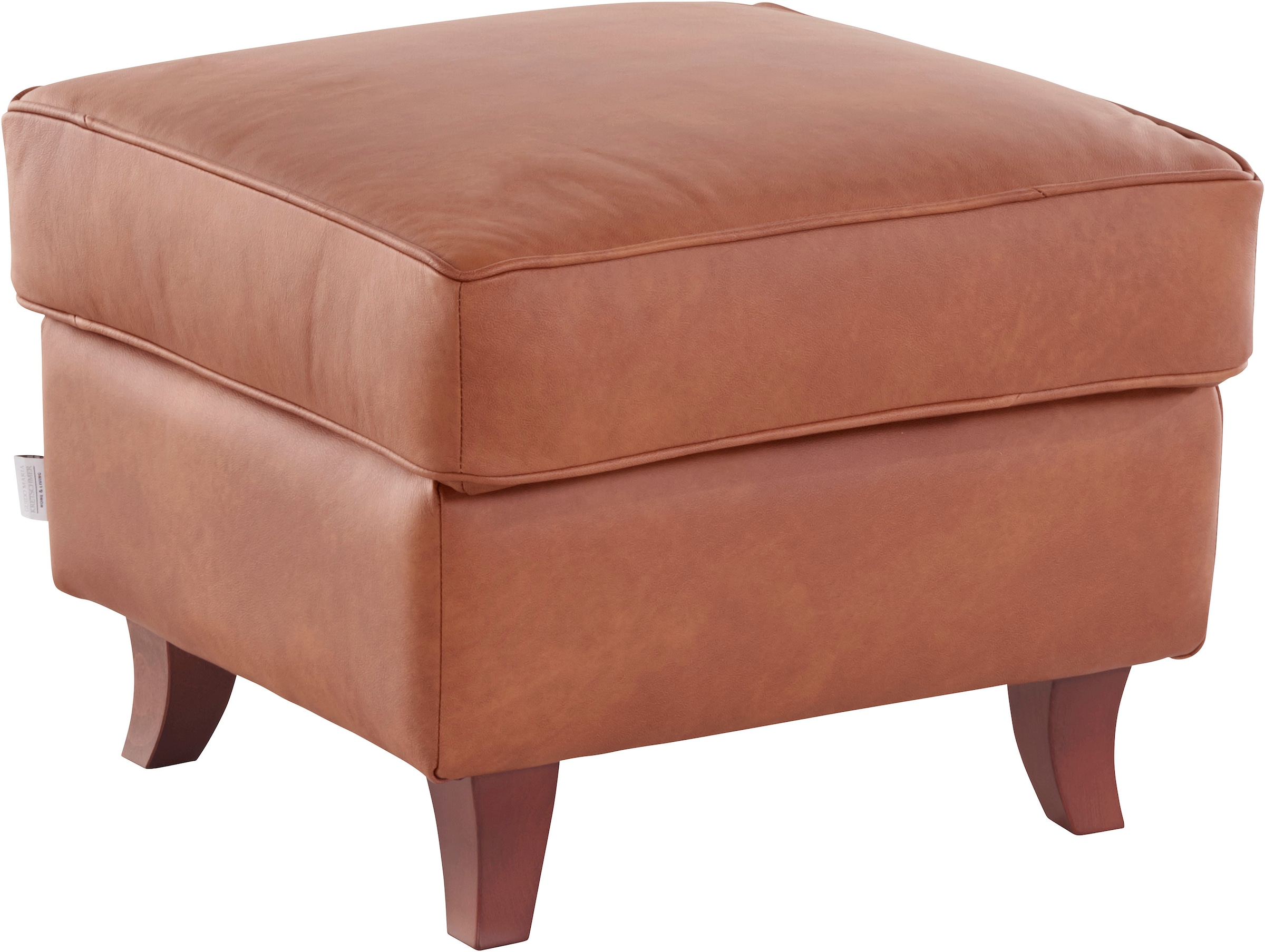 Home affaire Polsterhocker »Reims«, echte Chesterfield-Knopfheftung, Samtoptik mich changierender Optik
