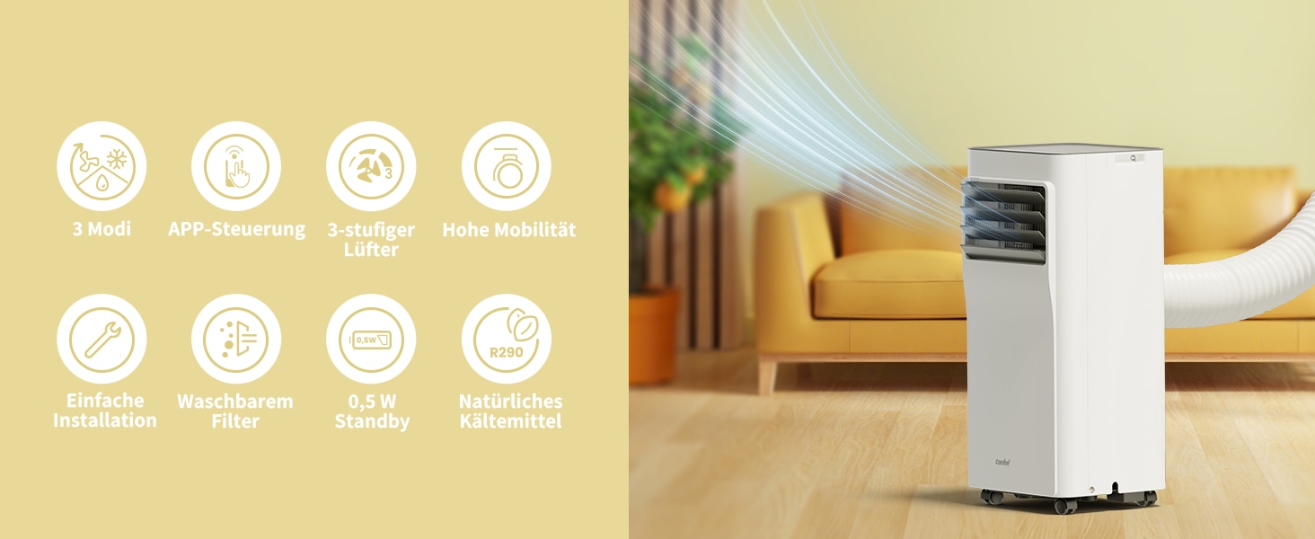 comfee 4-in-1-Klimagerät »»Easy Cool 7000««, für bis zu 25 m²