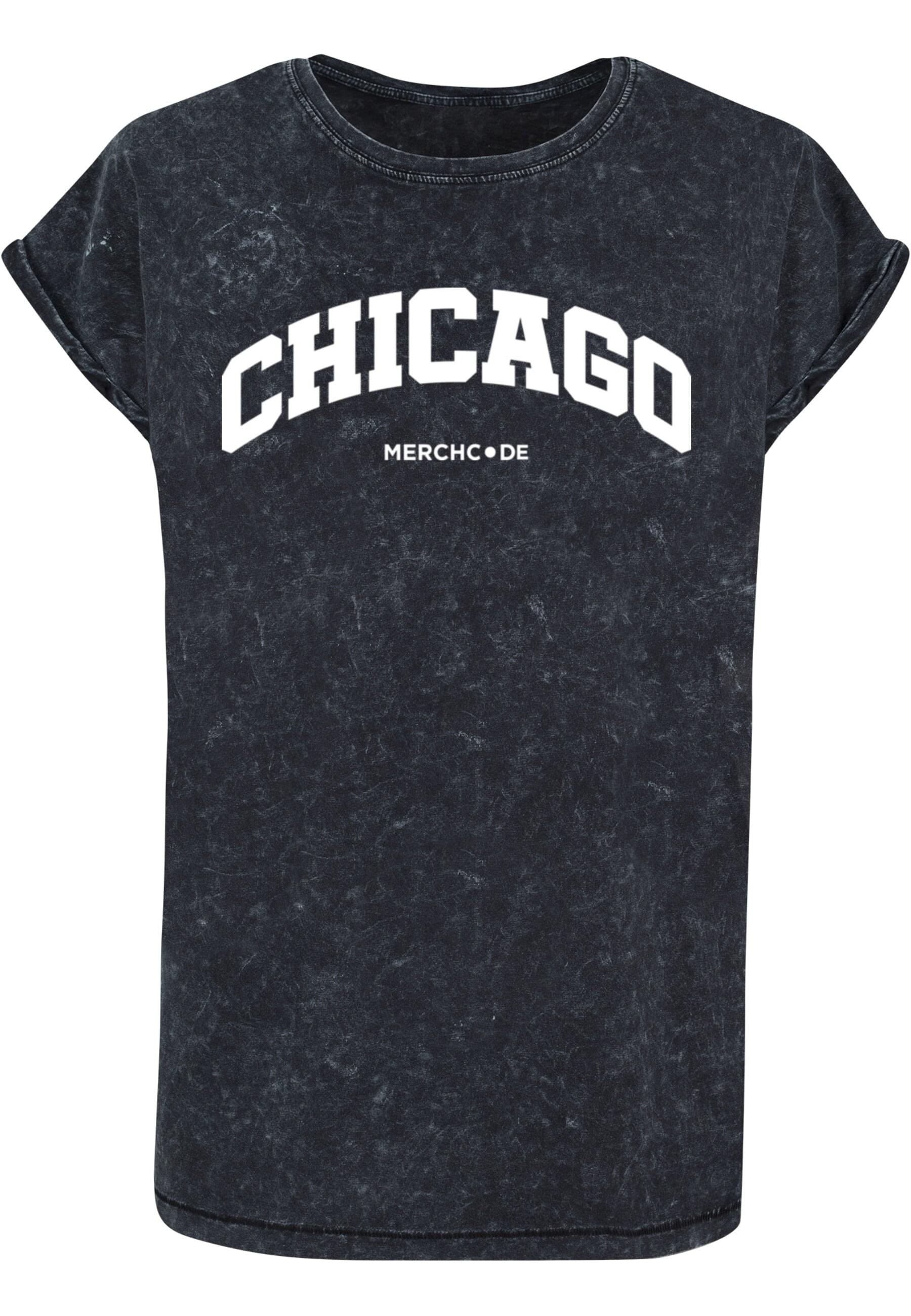 Merchcode T-Shirt "Merchcode Damen Ladies Chicago Wording - Acid Washed T-S günstig online kaufen