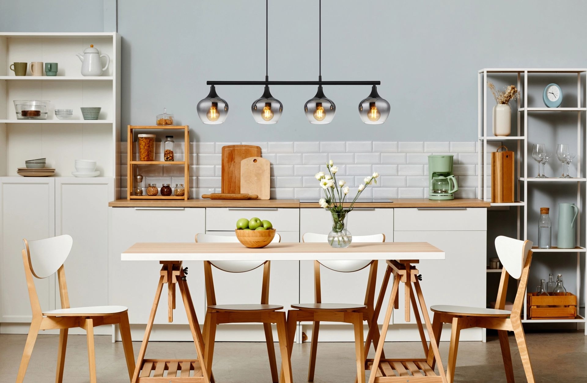 GLOBO LIGHTING Pendelleuchte »MAXY« E27 1 Stk. Hängeleuchte, Essbereich, Hängelampe, Gläser, E27 Fassung