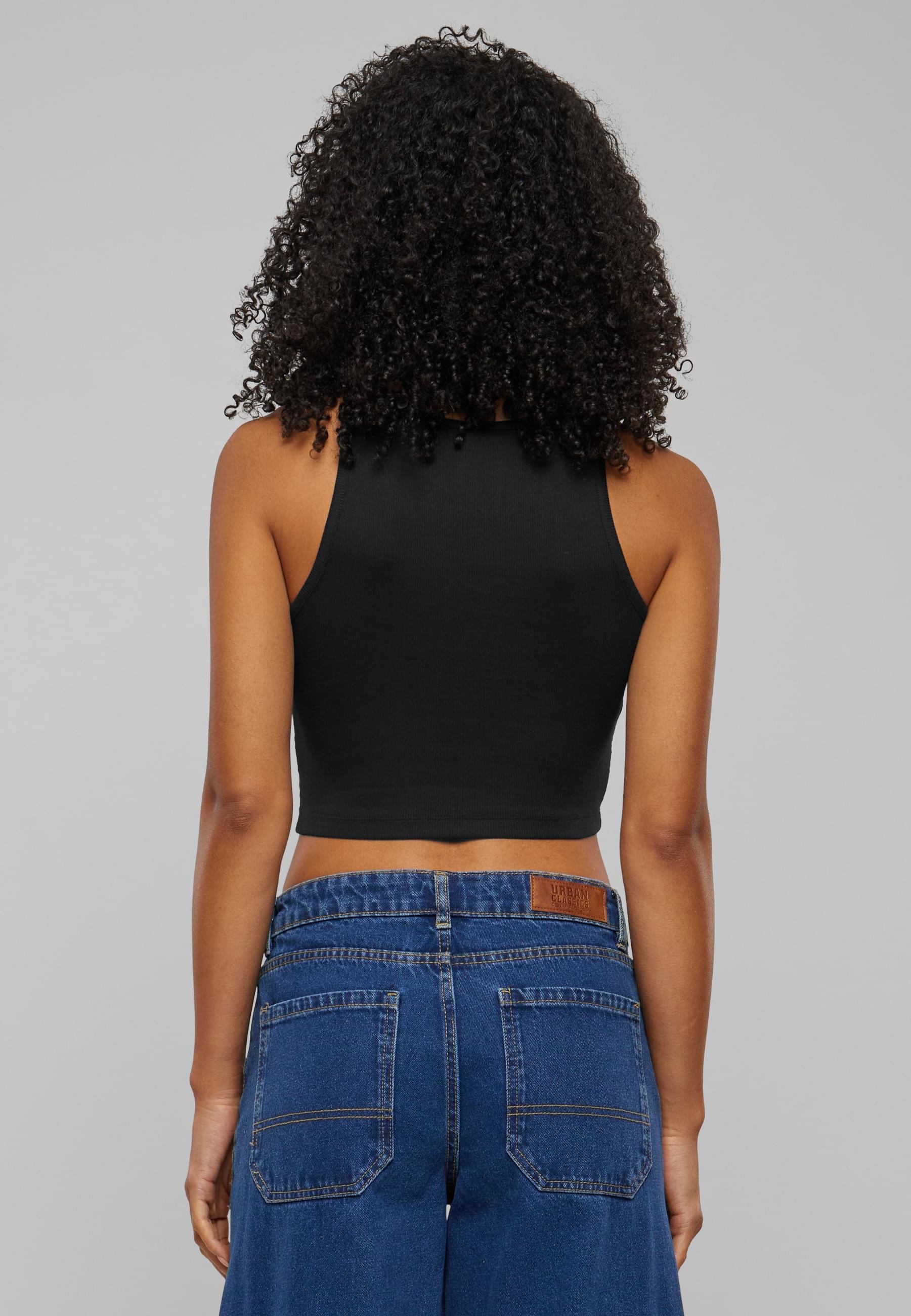 URBAN CLASSICS Muskelshirt »Urban Classics Damen Ladies Organic Cropped Rib Top«, (1 tlg.)