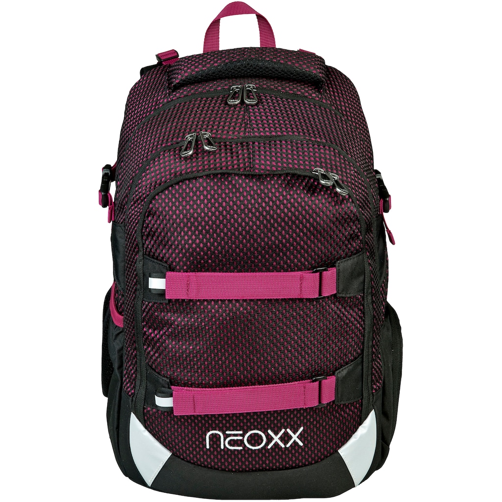 neoxx Schulrucksack »Active, Crazy in Mesh«, reflektierende Details, aus recycelten PET-Flaschen