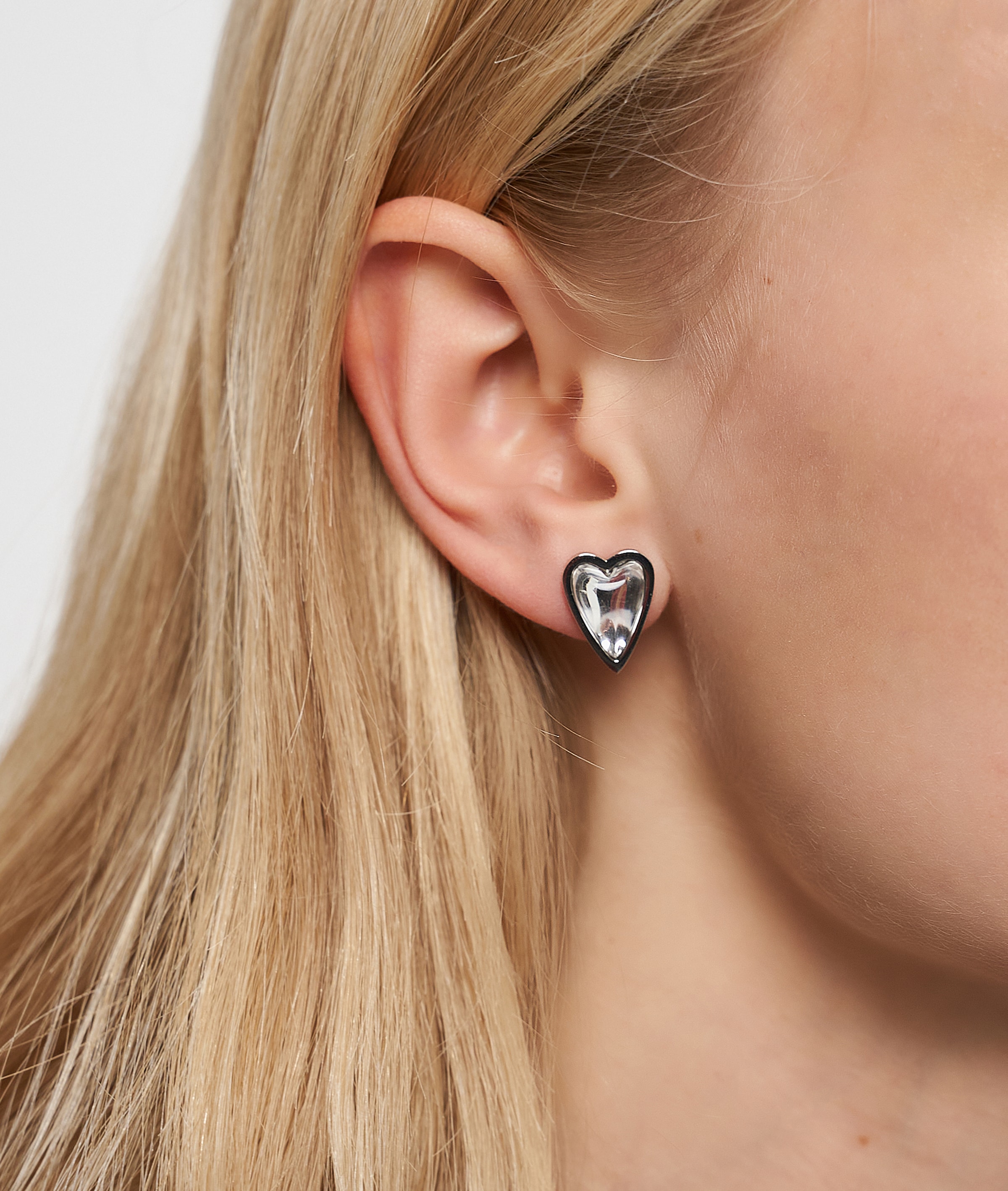 Liebeskind Berlin Paar Ohrstecker »Schmuck Geschenk Edelstahl Ohrringe Glass Heart« mit Glasstein