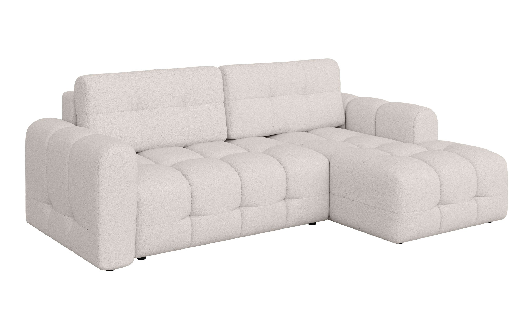 INOSIGN Ecksofa »Manilla, wahlweise mit Bettfunktion, B/T/H 265/170/91 cm«, L-Form mit Recamiere rechts/links bestellbar, Wellenunterfederung