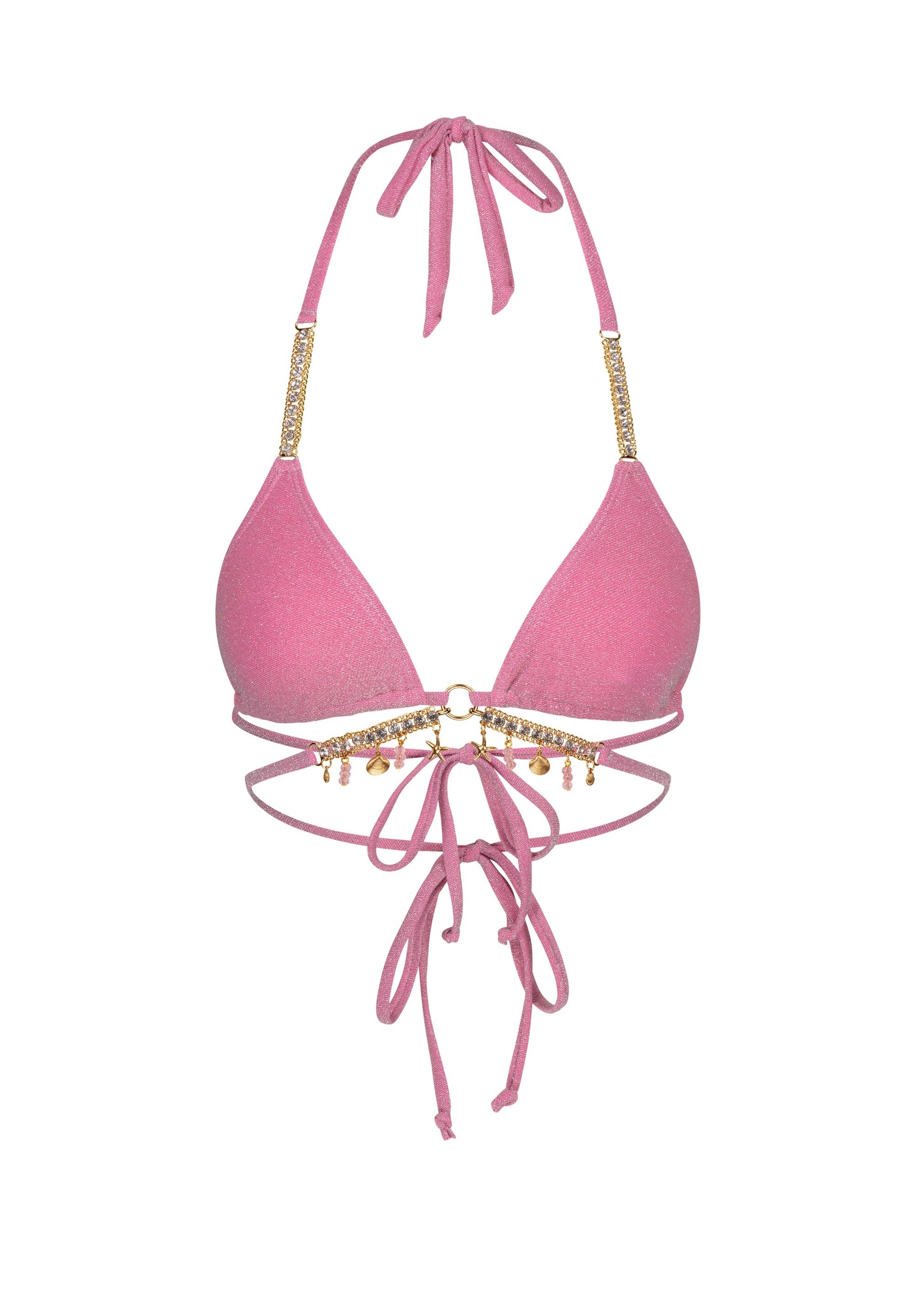 Moda Minx Triangel-Bikini-Top »Lumiere Seychelles«, mit funkelnden Anhängern