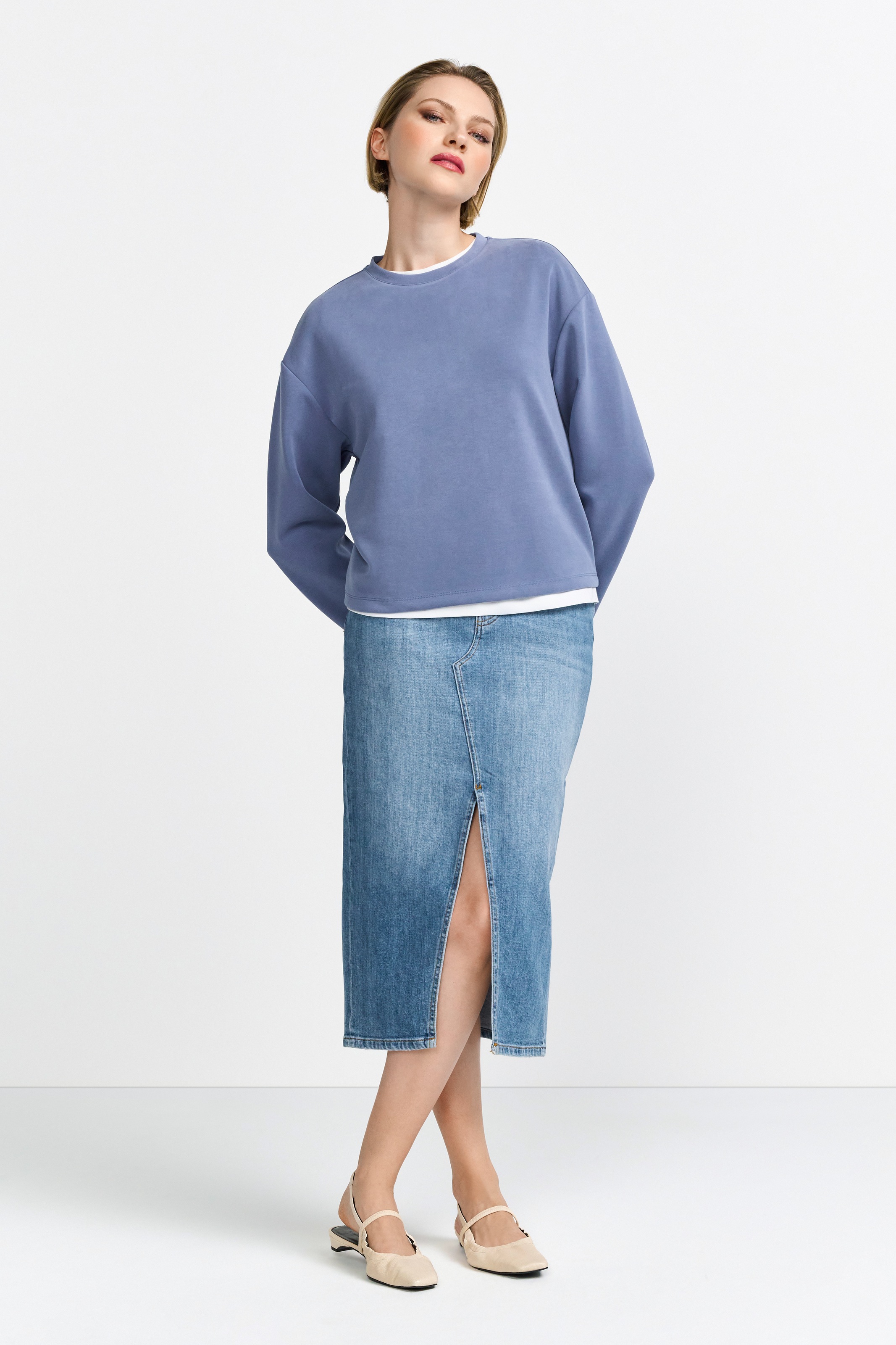 Thumbnail - RICHROYAL Sweatshirt "2409 T Peach Crew", überschnittene Schultern, softer Griff, Rundhals