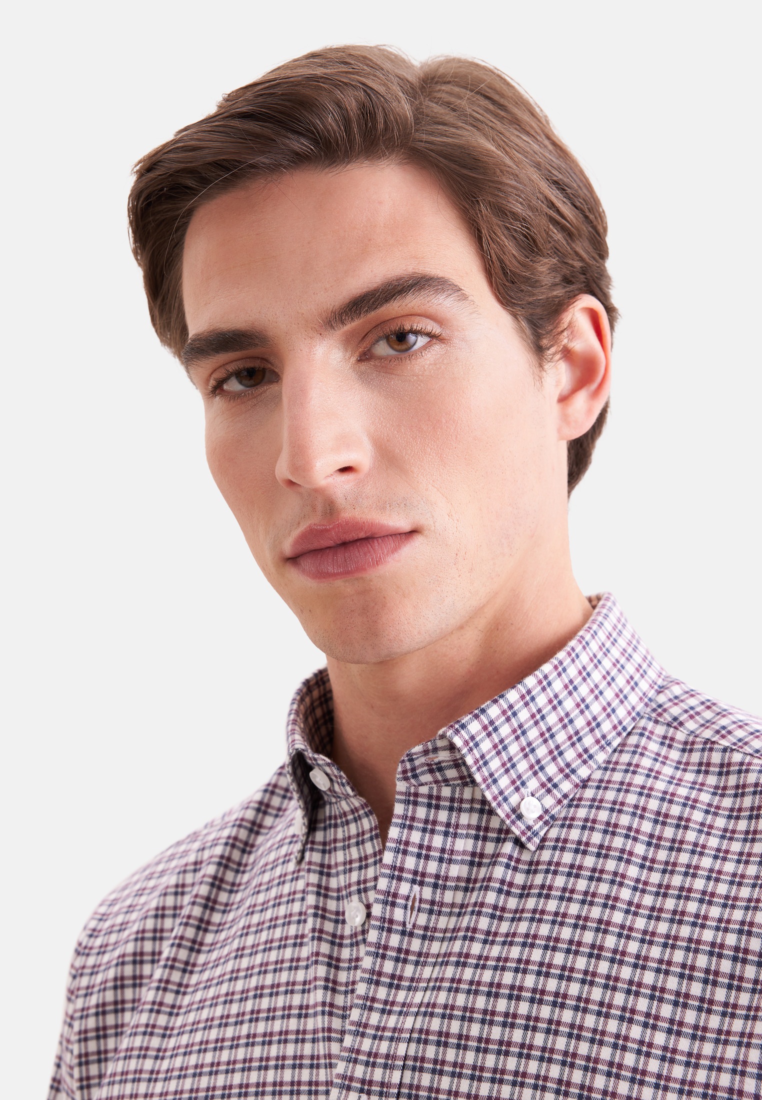 seidensticker Flanellhemd »Schwarze Rose« Regular 1/1 Button-Down-Kragen Karo