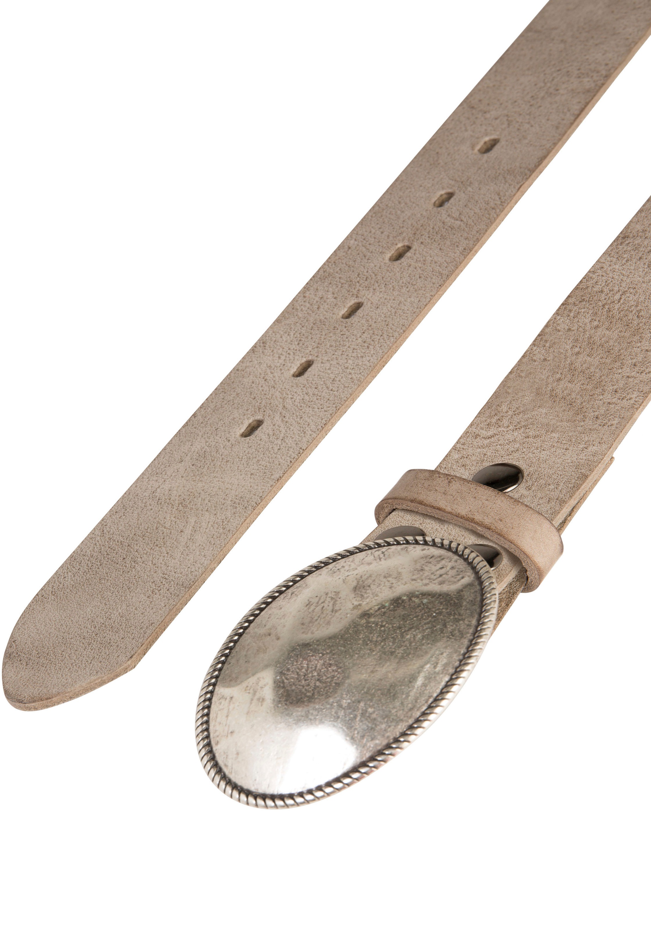 Rettungsring Gürtel Ledergürtel mit austauschbarer Schließe "Oval Matt Gehä günstig online kaufen