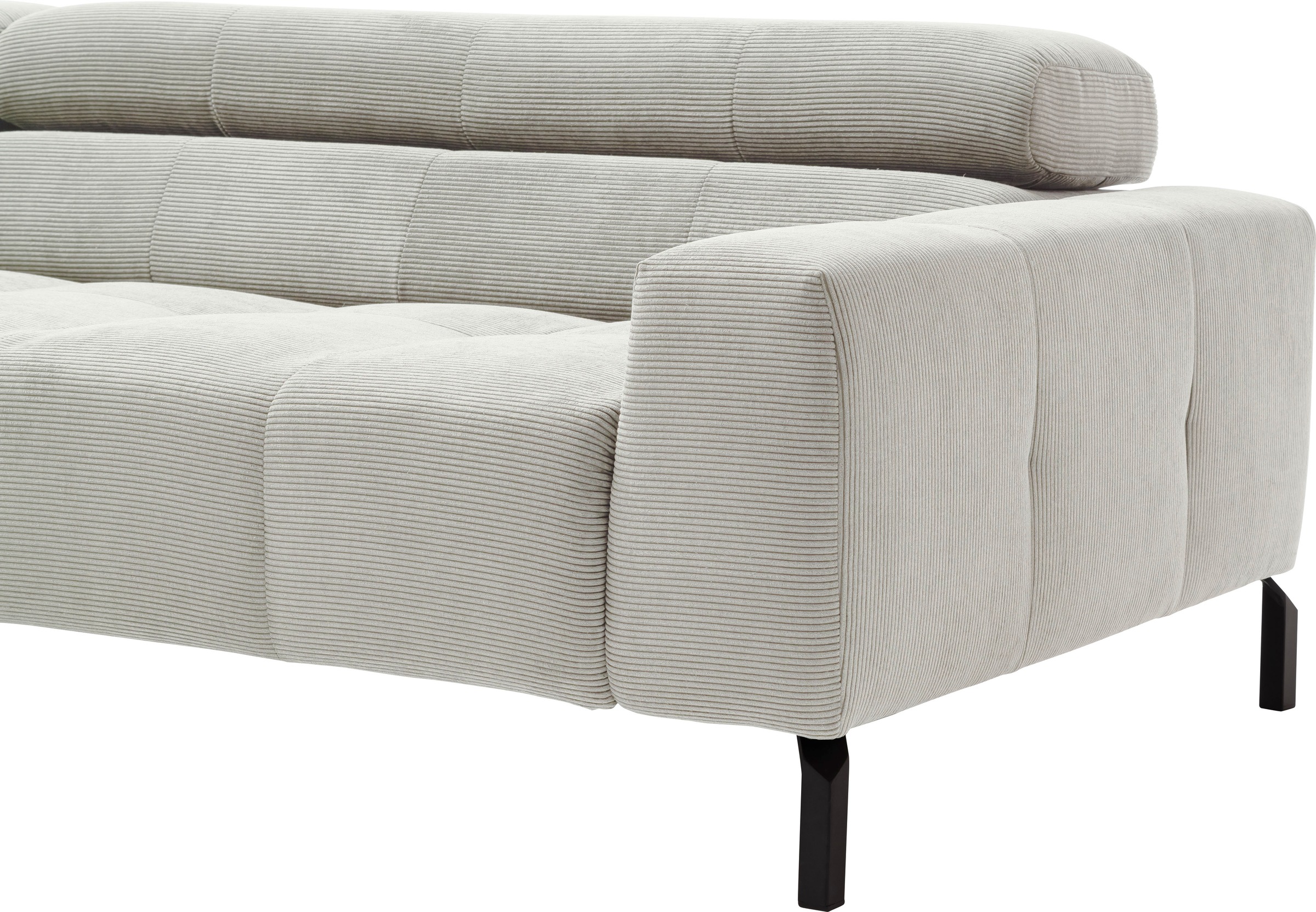 Places of Style Ecksofa »Cleveland, L-Form, incl. Kopfteilverstellung, Breite 276 cm«, wahlweise elektrischer Sitzvorzug