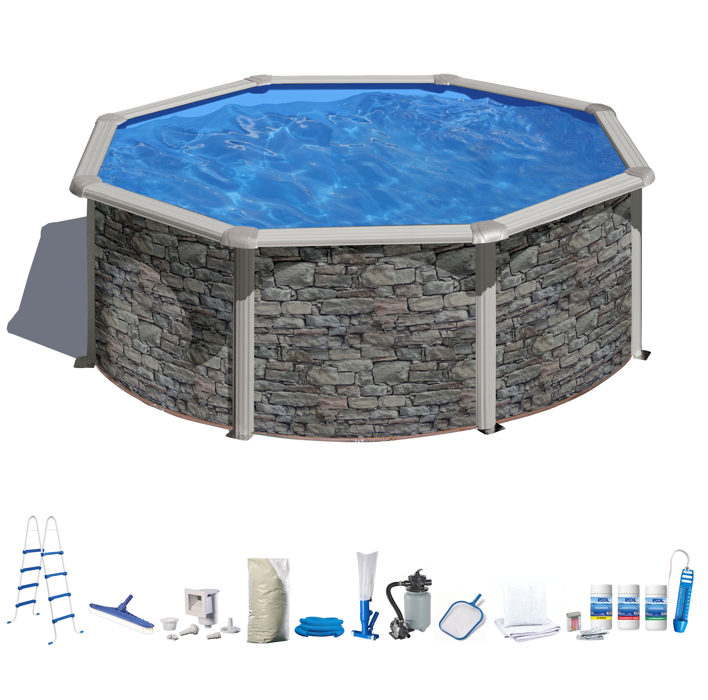 my POOL BWT Rundpool in moderner Steinoptik, Höhe 132 cm, verschiedene Größ günstig online kaufen