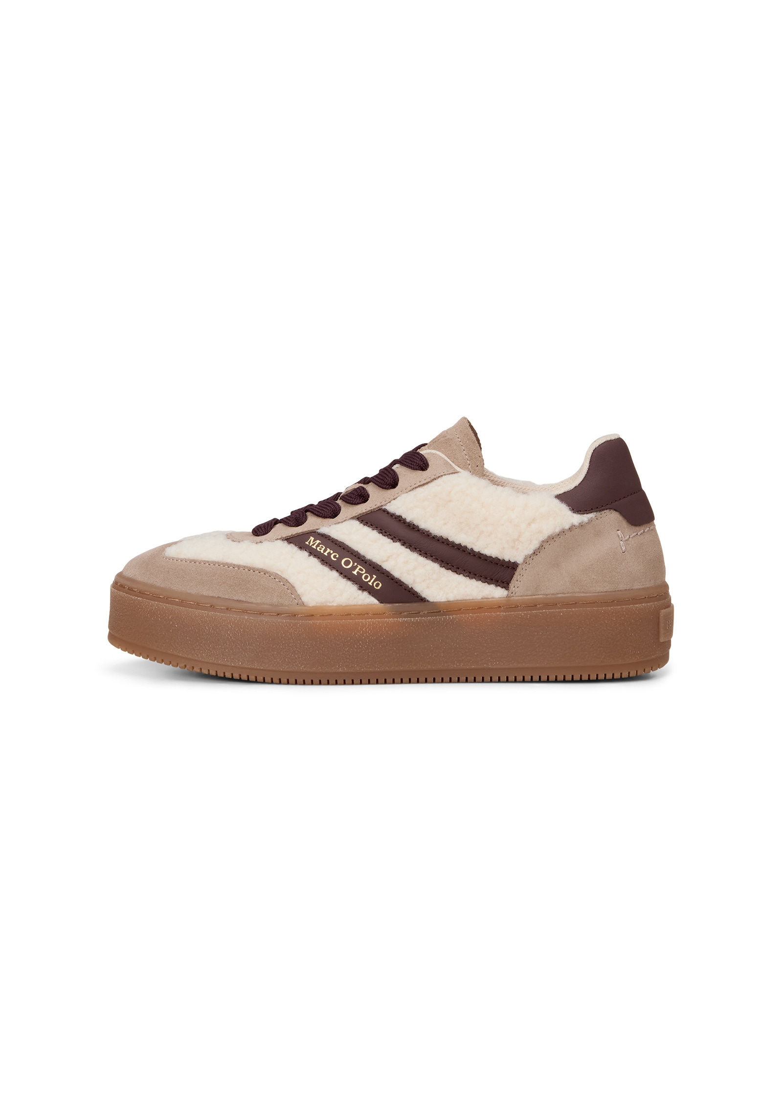 Marc O'Polo Sneaker »aus geöltem Veloursleder und Kunstfell«
