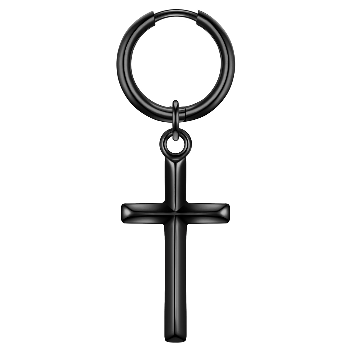 True Rebels Paar Creolen »TR338« mit Kreuz