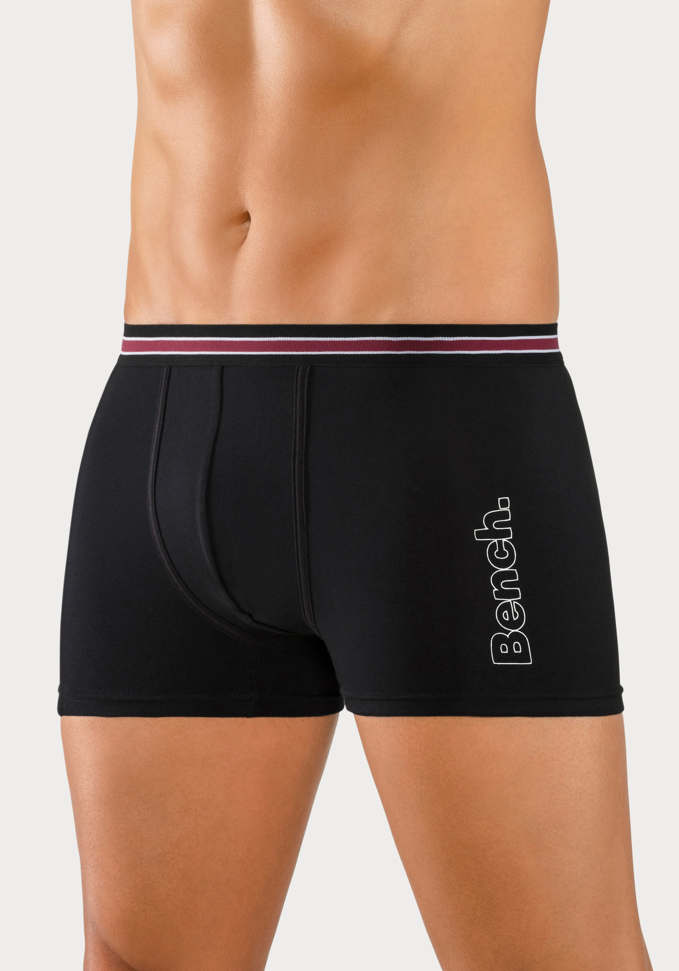 Bench. Boxer »Boxershorts für Herren«, (Packung, 4 St.), Unterhosen mit seitlichem Logo Druck