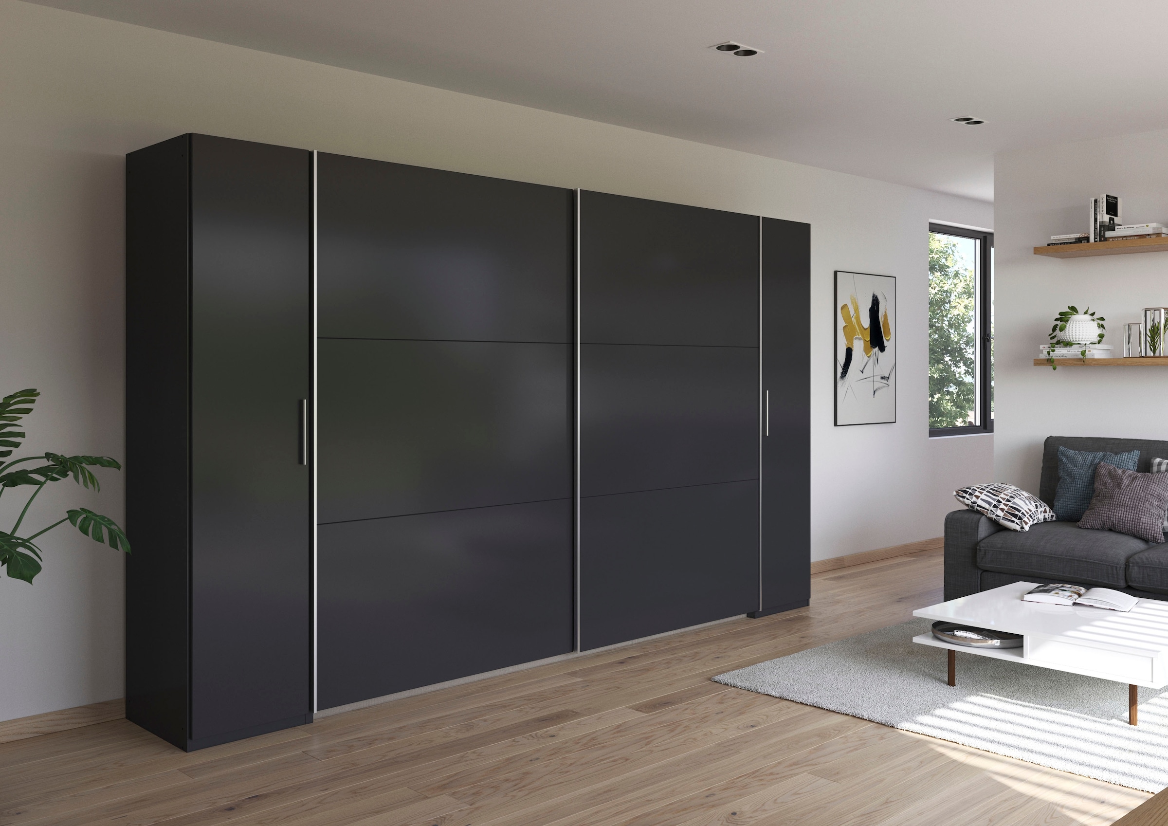 rauch Schwebetürenschrank »Kleiderschrank Drehtürenschrank Schrank Garderobe KRONACH TOPSELLER«, mit Dreh- und Schwebetüren und vielen Einlegeböden MADE IN GERMANY