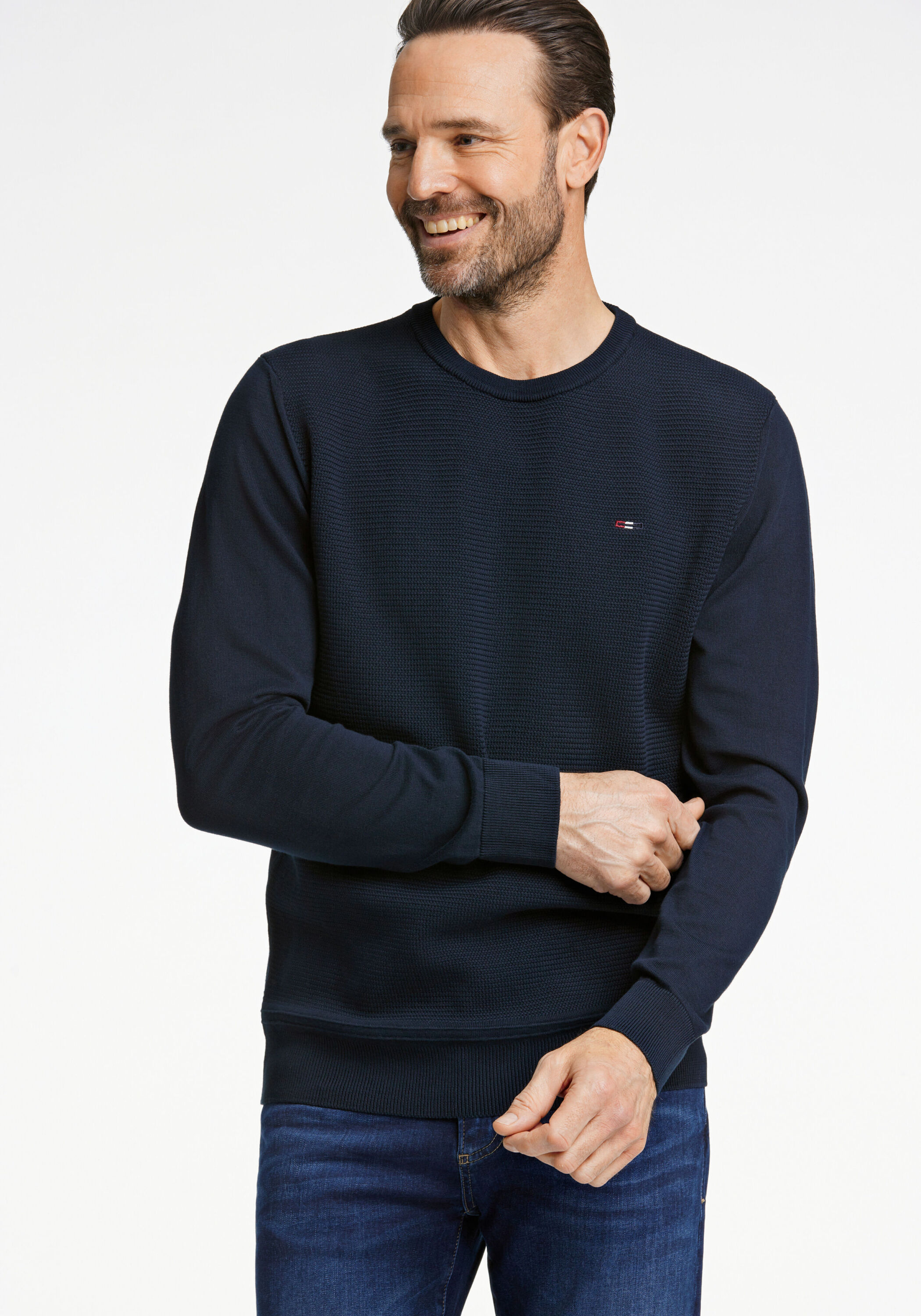 BISON "Strickpullover Comfort Fit"