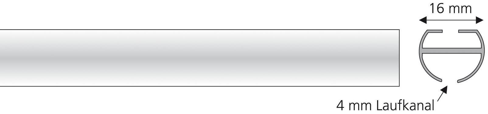 Liedeco Innenlaufprofil, (1 St.), 1-läufig im Fixmaß Ø 16 mm