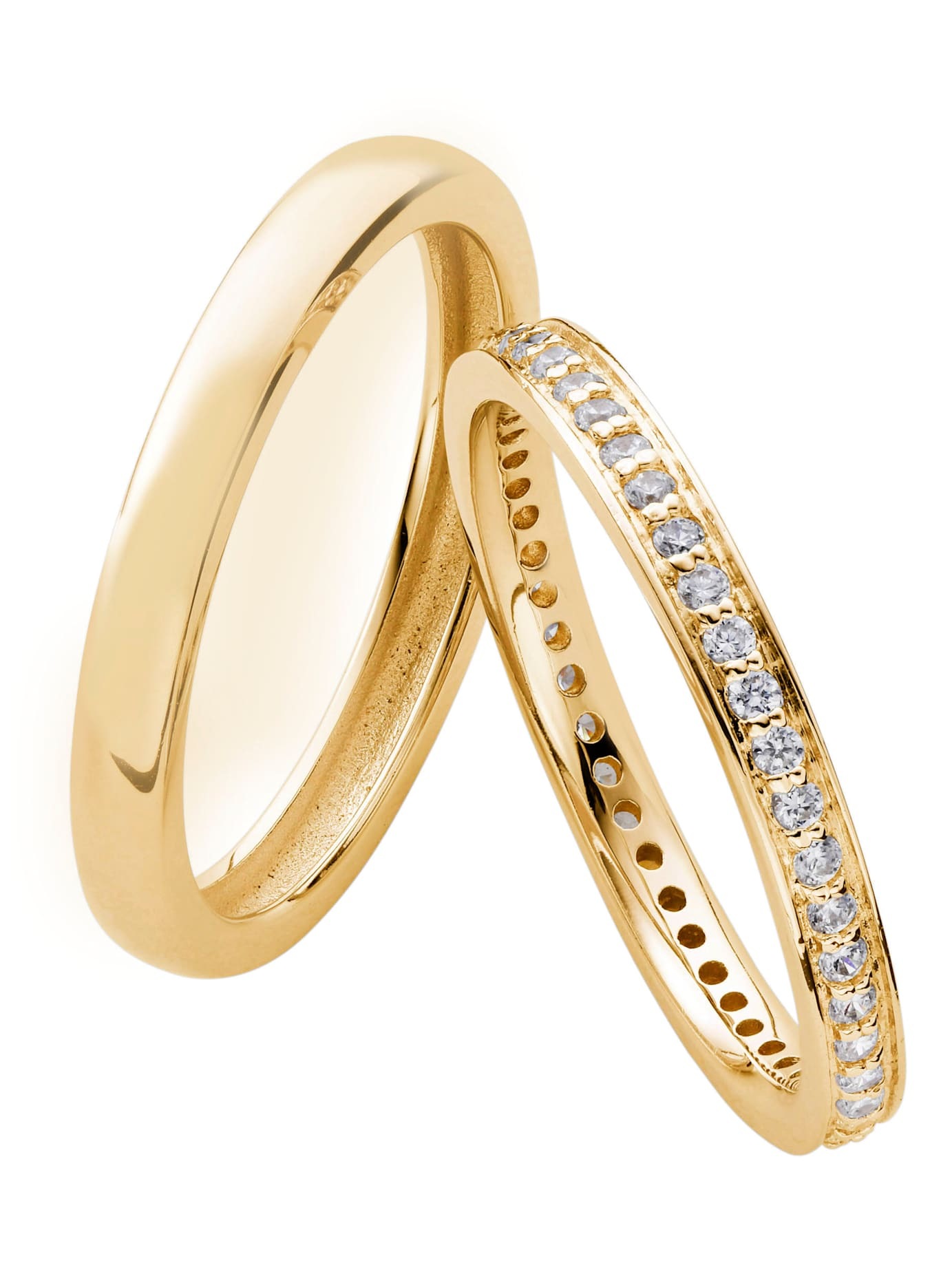 Fingerring LADY Gr. 18, silber (silber vergoldet 925), Fingerringe, Damen, 18, Silber 925 (Sterlingsilber), Fingerring 3