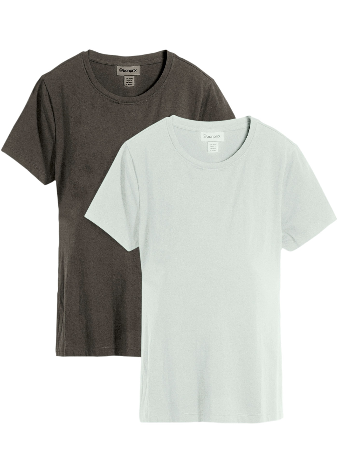 bonprix Umstandsshirt Packung, 2 lässige Passform, Kurzarm, mit Stillfunktion, aus Jersey
