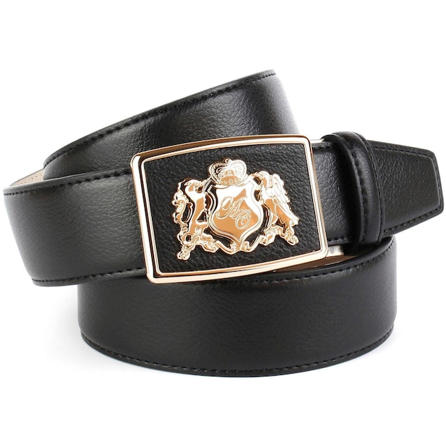Anthoni Crown Ledergürtel, mit goldfarbenem Anthoni Crown Wappen, zeitlos  online kaufen | BAUR