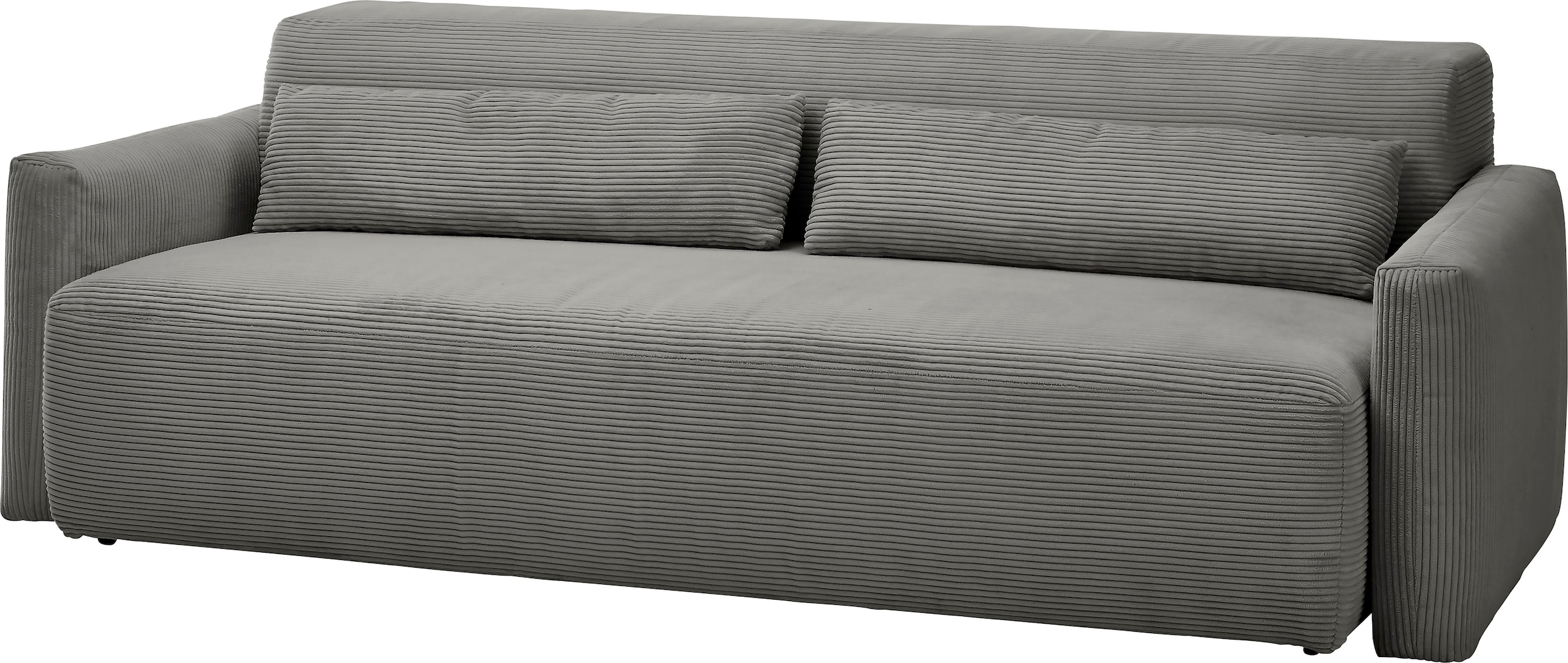 INOSIGN Schlafsofa »Donka Dauerschläfer-geeignet, belastbar bis 270 kg, incl. Bettlkasten«, mit Armlehnen, Breite 232 cm, auch in Cord, Tonnentaschen-Federkern