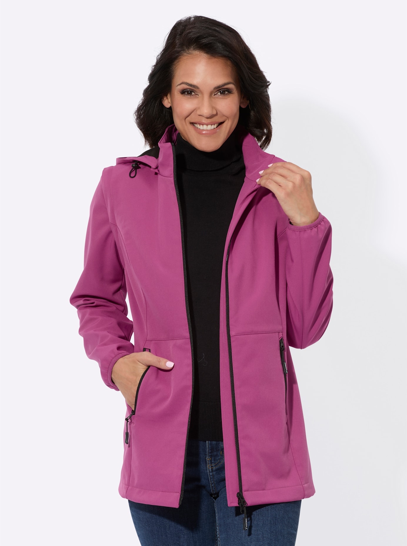 Casual Looks Softshelljacke, mit Kapuze