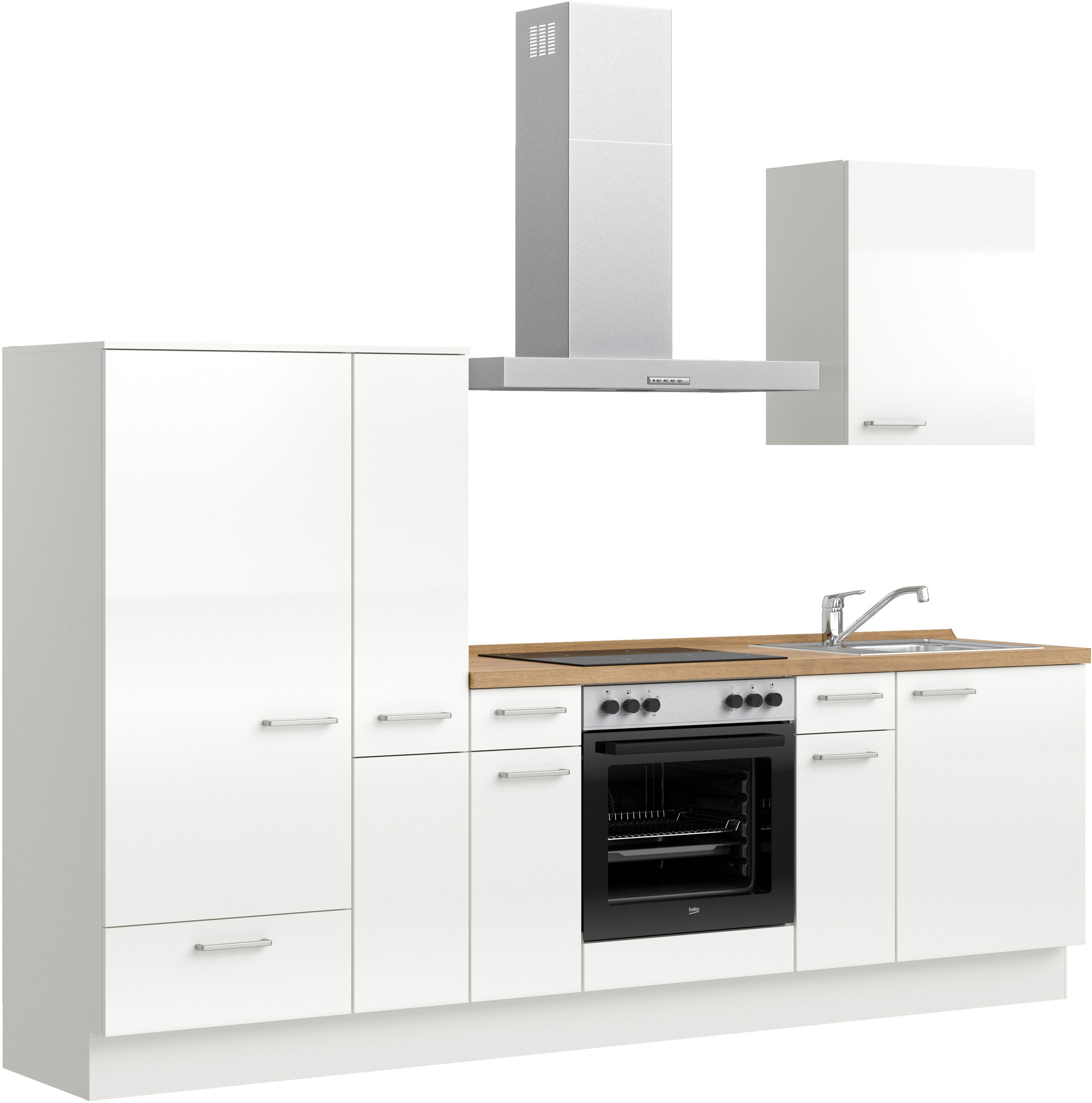 nobilia® Küchenzeile »"Flash I"«, vormontiert, Ausrichtung wählbar, Breite 270 cm, wahlw. mit E-Geräten