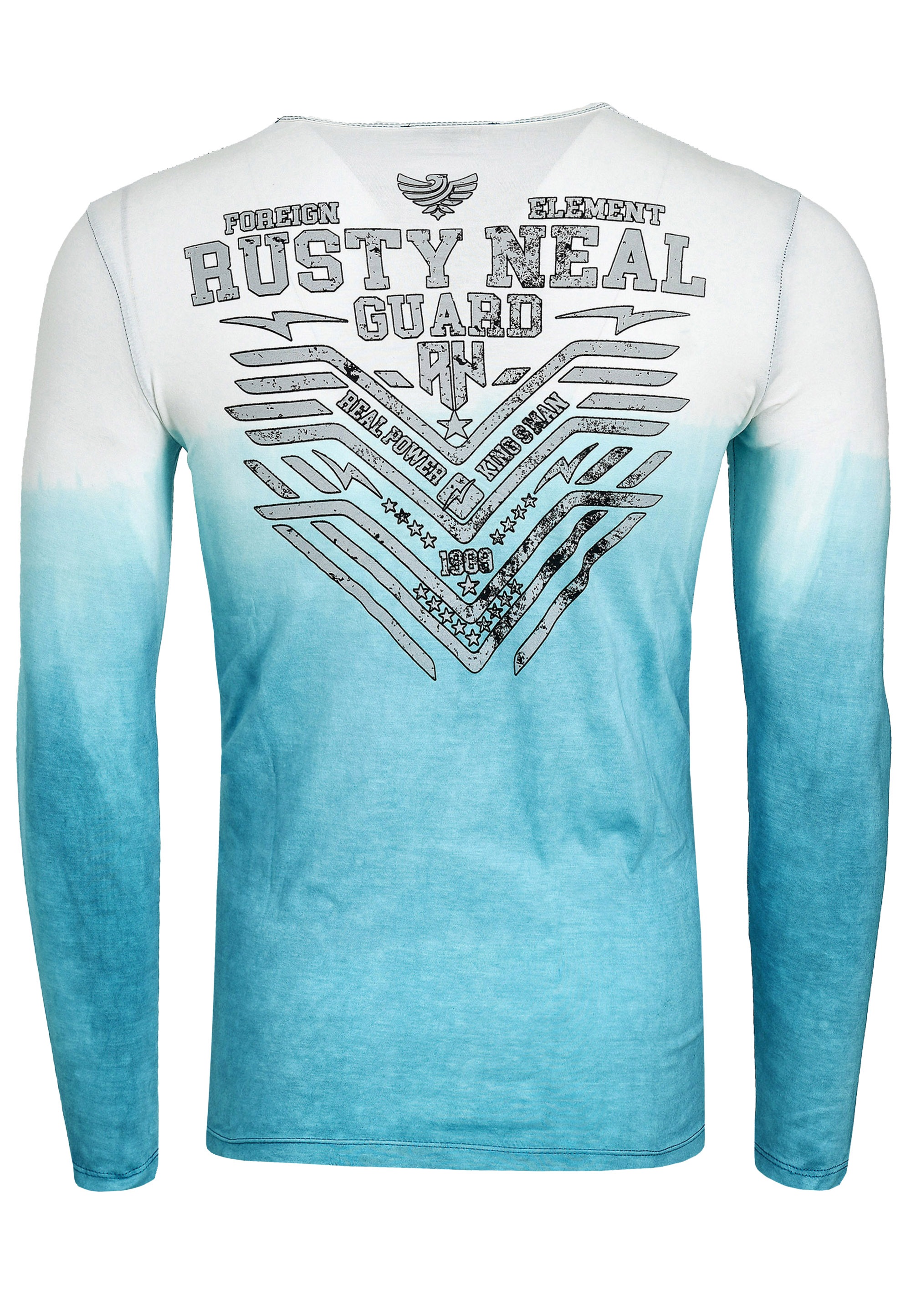 Rusty Neal Langarmshirt, mit eindrucksvollem Front-Print
