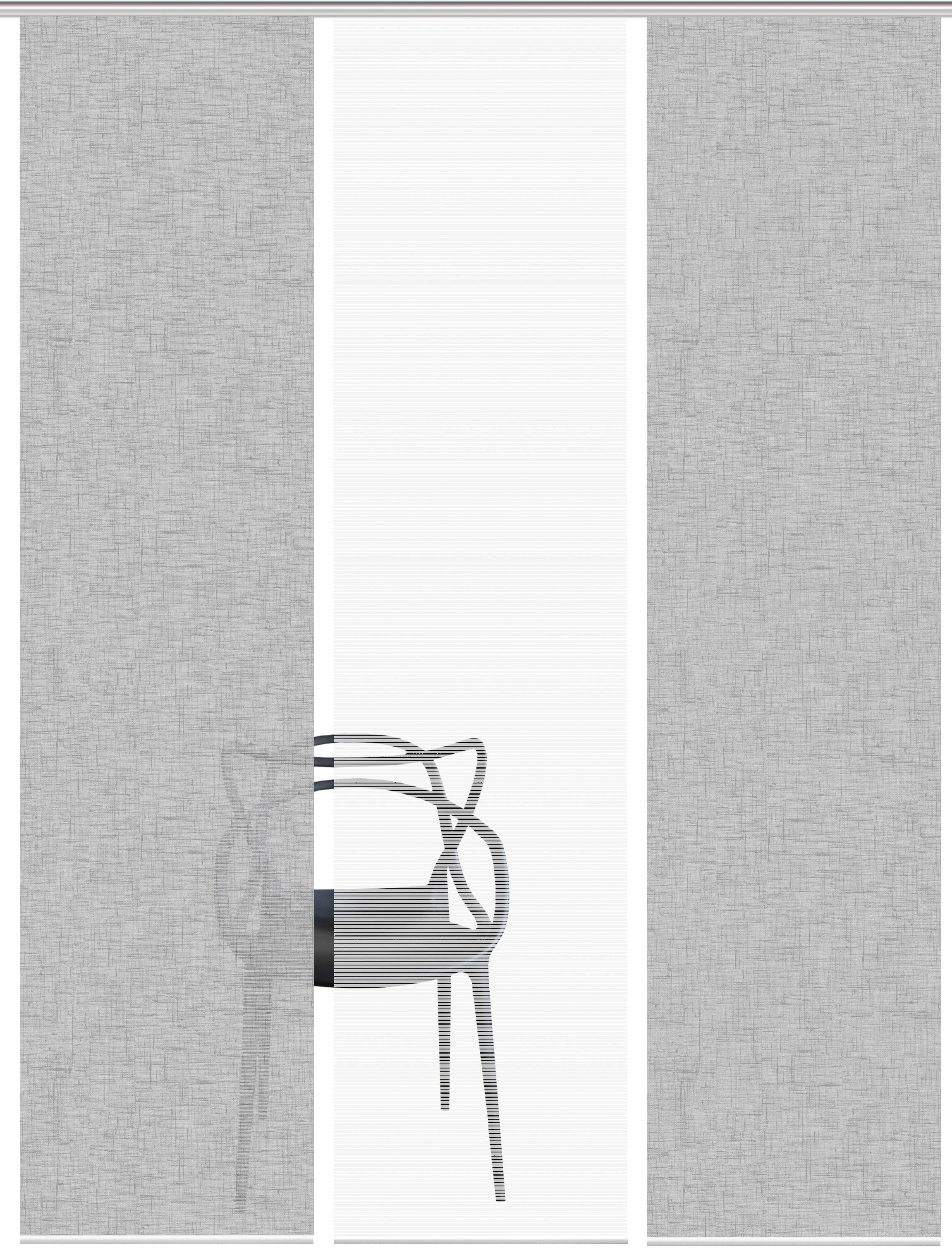 Vision S Schiebegardine "PIVE 3er SET" Paneelwagen 3 Stk. tlg. Schiebevorha günstig online kaufen