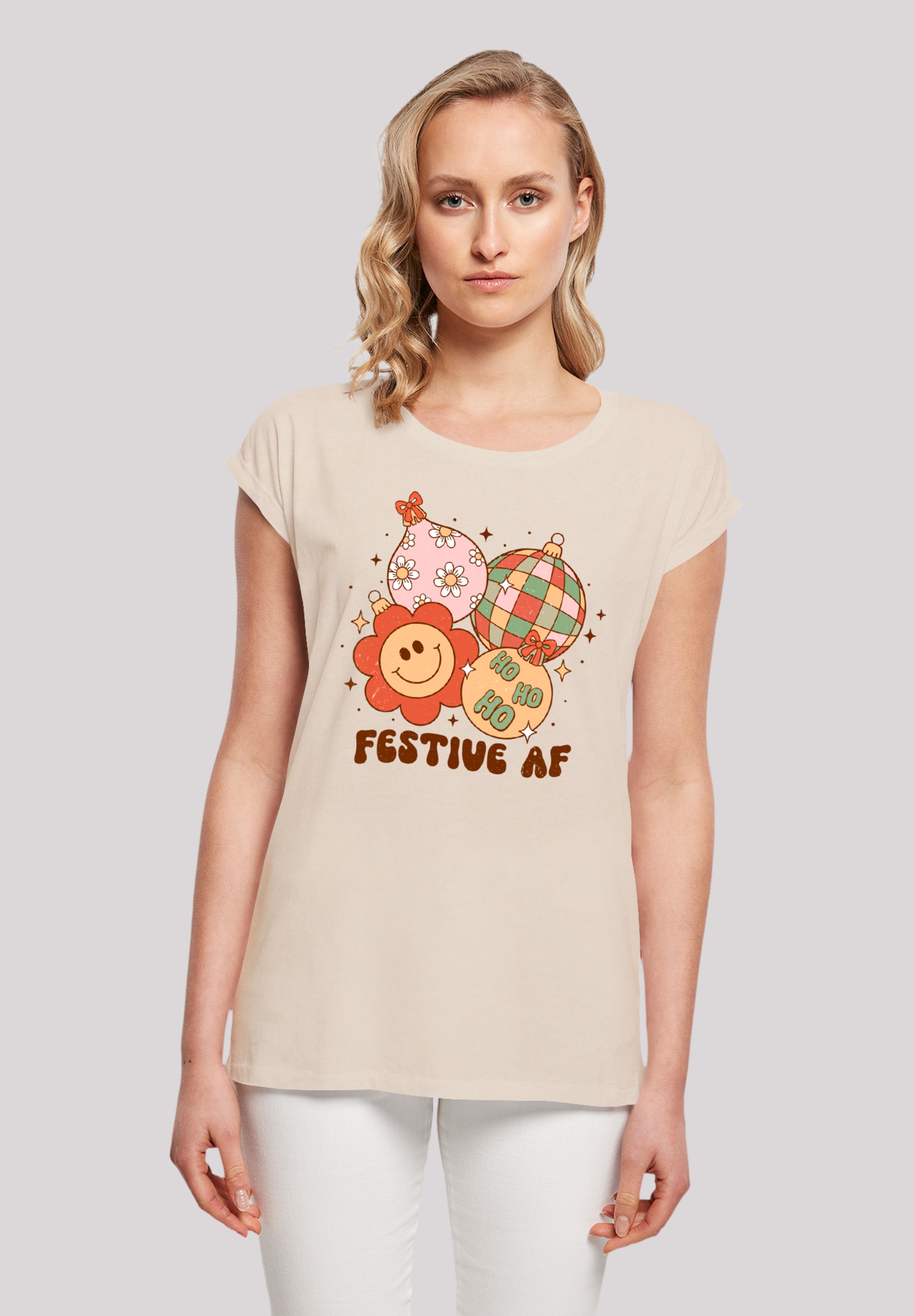 F4NT4STIC T-Shirt "Festive AF Weihnachten Tree Balls", Premium Qualität, We günstig online kaufen