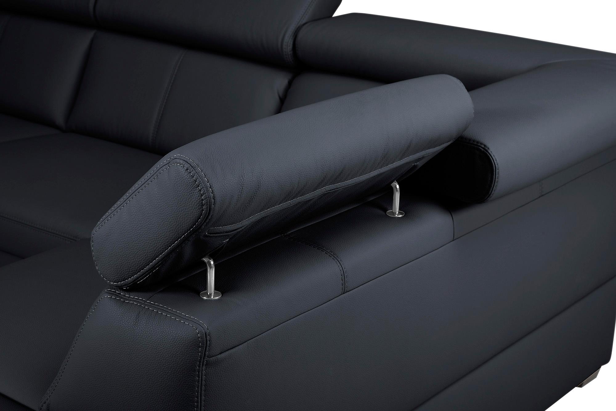 exxpo - sofa fashion Ecksofa »Salerno, klassisch modernes Funktionssofa, hoher Sitzkomfort, L-Form«, inkl. Kopf- und Armteilverstellung, wahlweise mit Bettfunktion