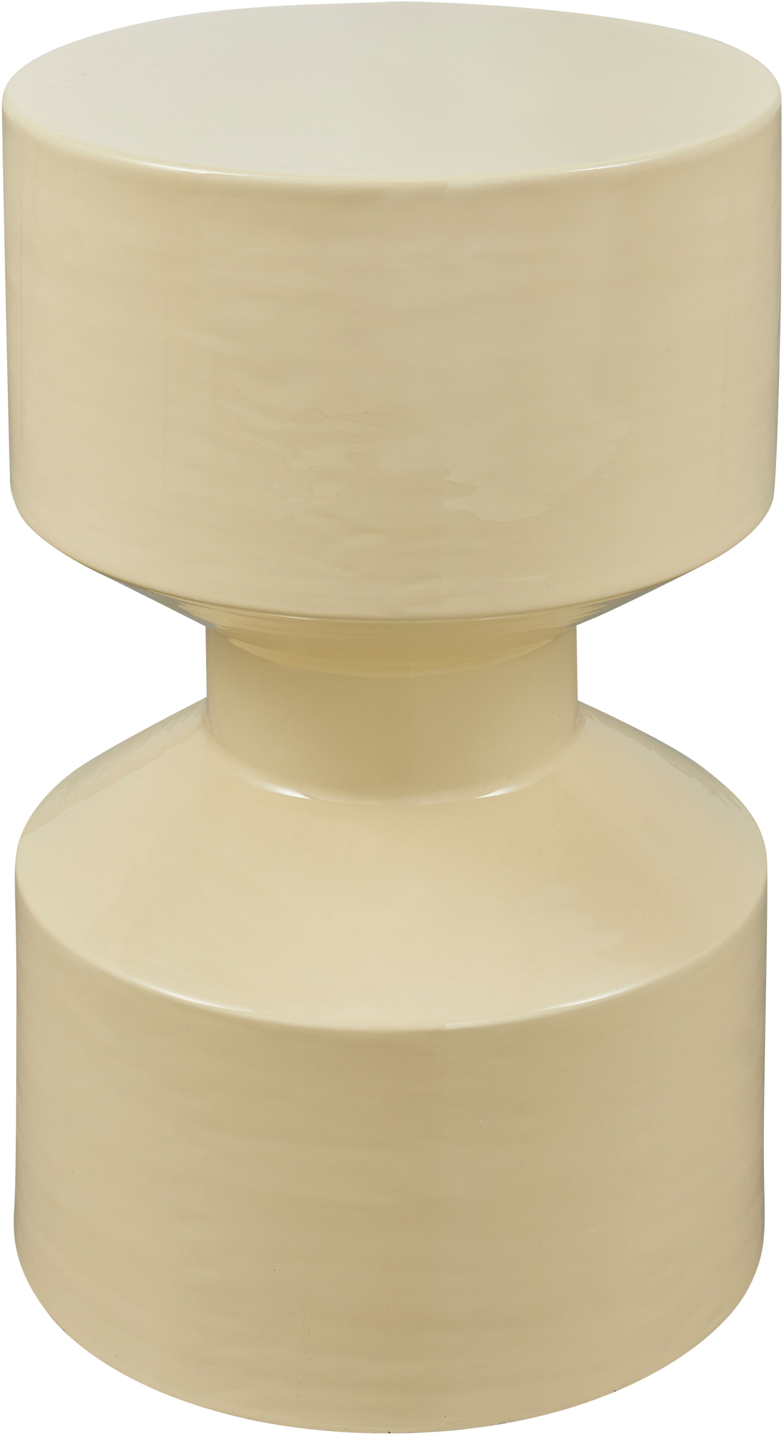 WOOOD Beistelltisch "Glanz Metall mit Hochglanz-Lackierung in spielerischer Form" H 47 x B 30 x T 30 cm, Tragkraft 25 kg, pfleigleicht, Schutzlackierung