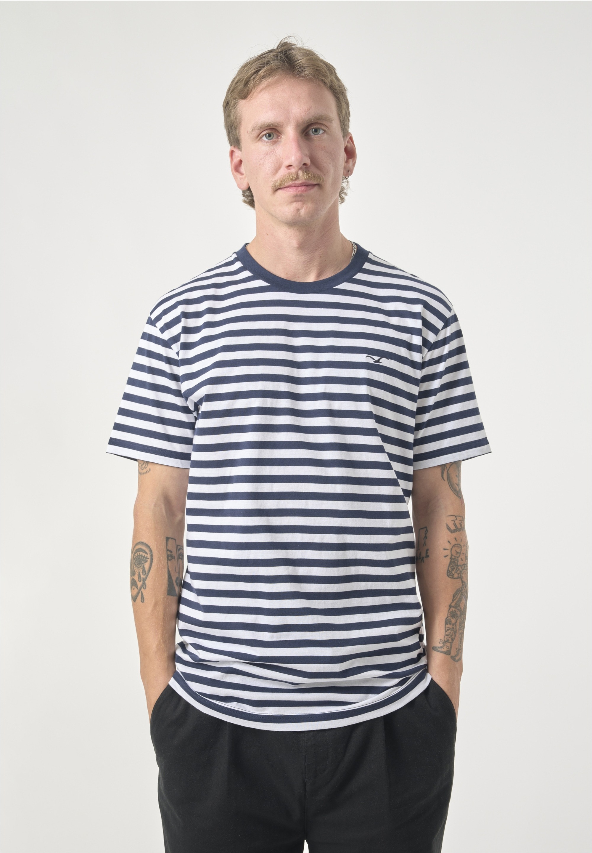 Cleptomanicx T-Shirt "Ligull Stripe" mit modischem Streifen-Muster