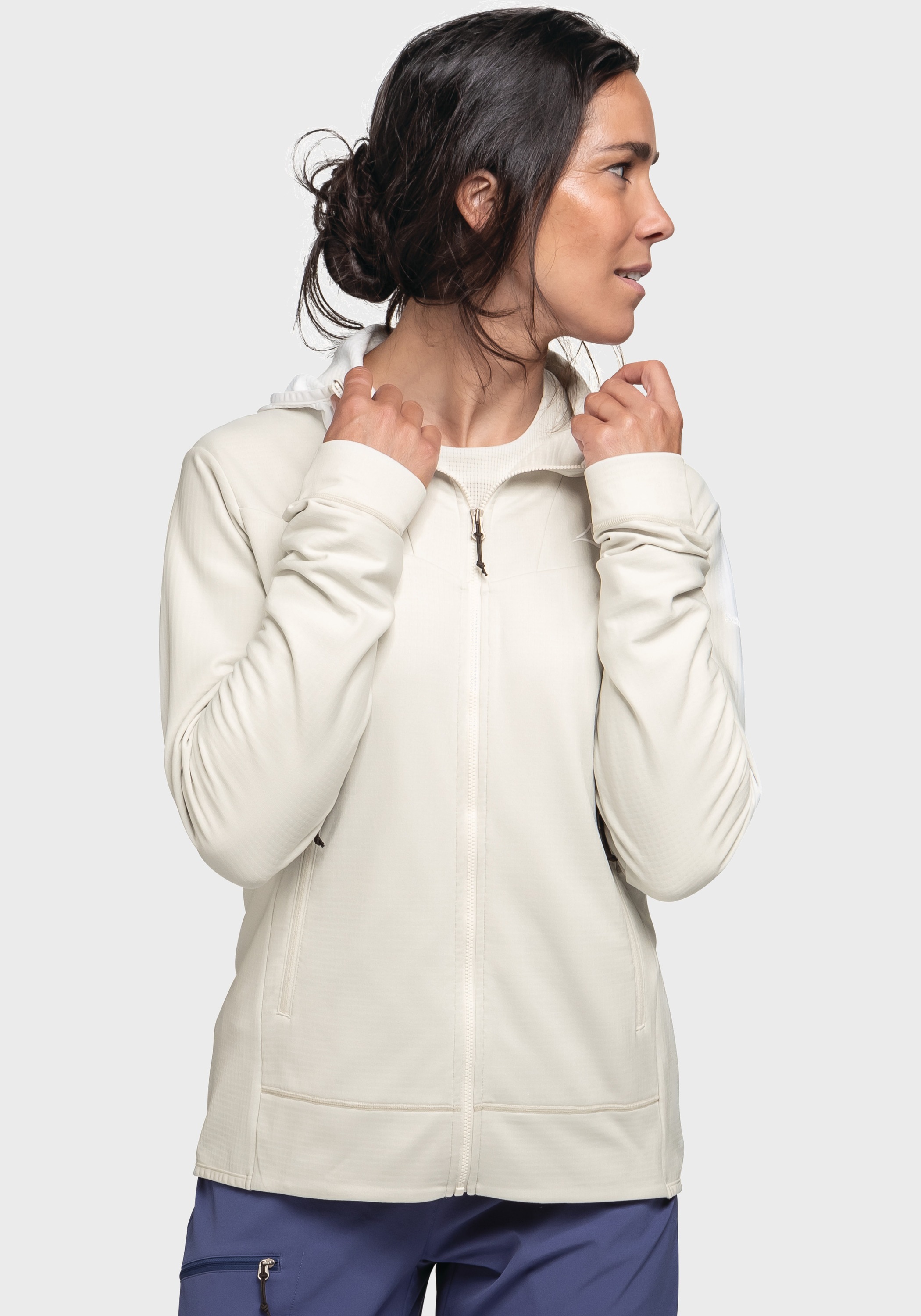 Thumbnail - Schöffel Fleecejacke "Mountain Fleece Hoody Style Blaueis WMS" mit Kapuze