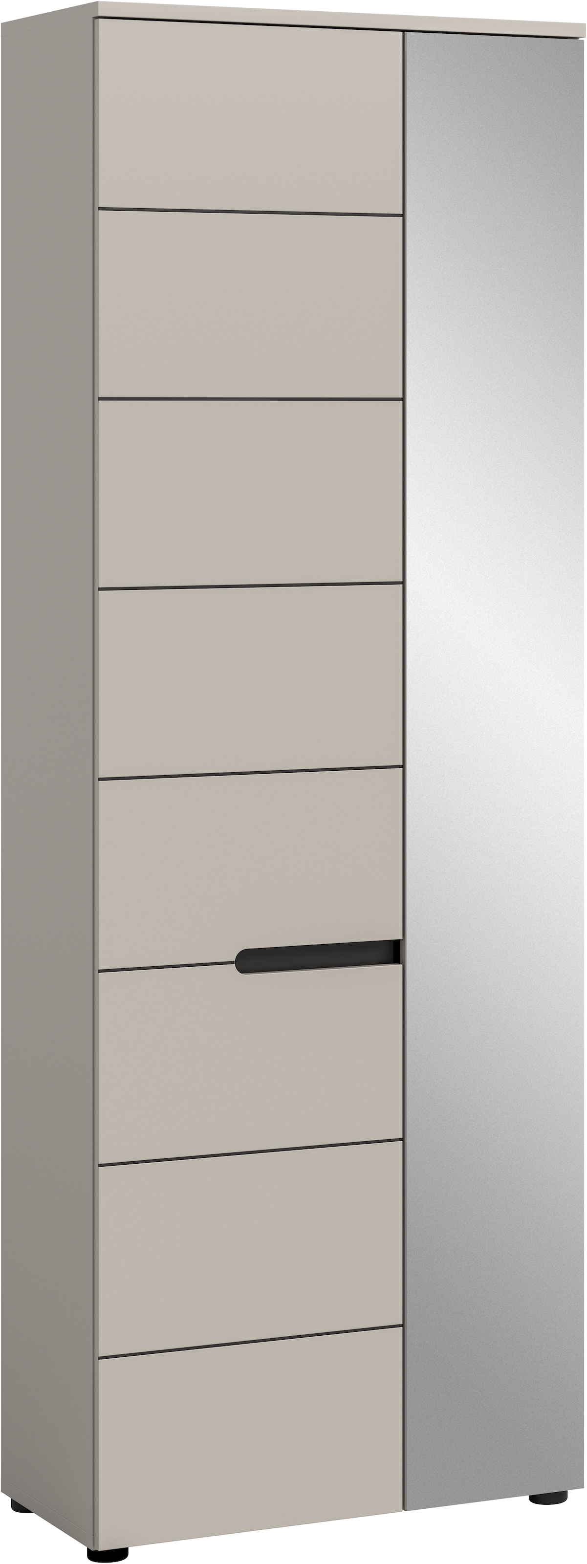 Home affaire Garderobenschrank "REHAT, TOPSELLER, Höhe 190cm, 2 Türen, 6 Fächer, 1 Kleiderstange" in verschiedenen Farben erhältlich, 1 Stk. tlg. Garderobe, Flurschrank, Dielenschrank, Kleiderschrank, Garderobenmöbel