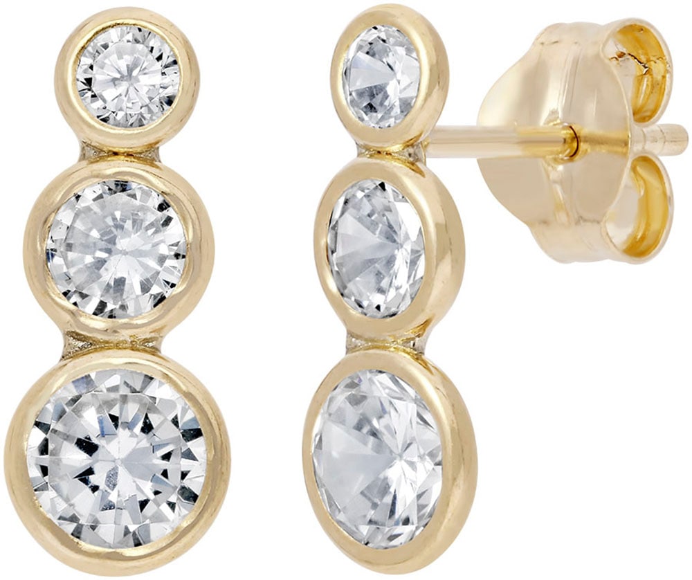 Firetti Paar Ohrstecker »Schmuck Geschenk Gold 375 Ohrschmuck Ohrringe«, mit Zirkonia (synth.)