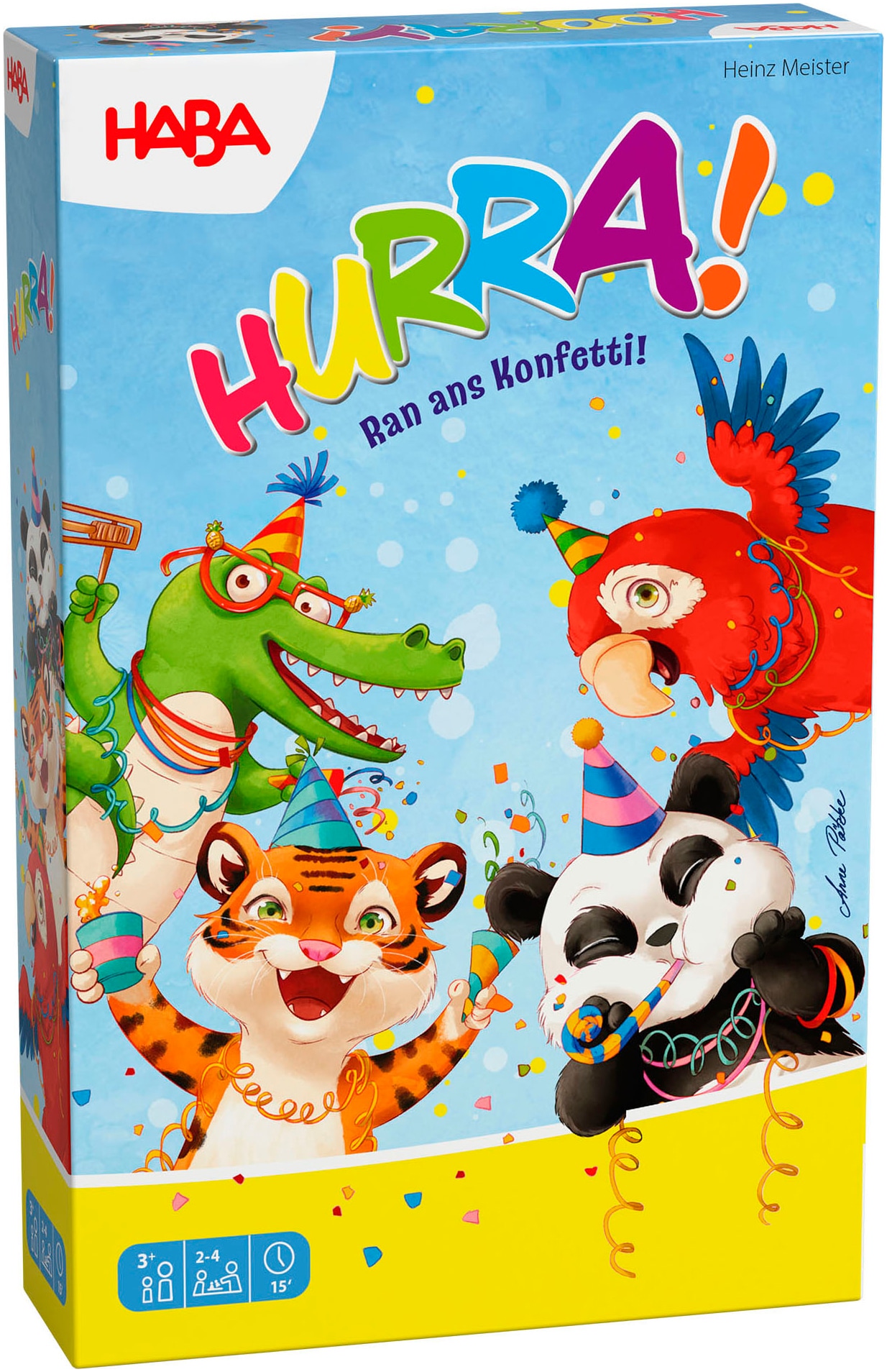 HABA Kinder Spiel "HURRA"bunt, Holz, Papier, Pappe, Spiele