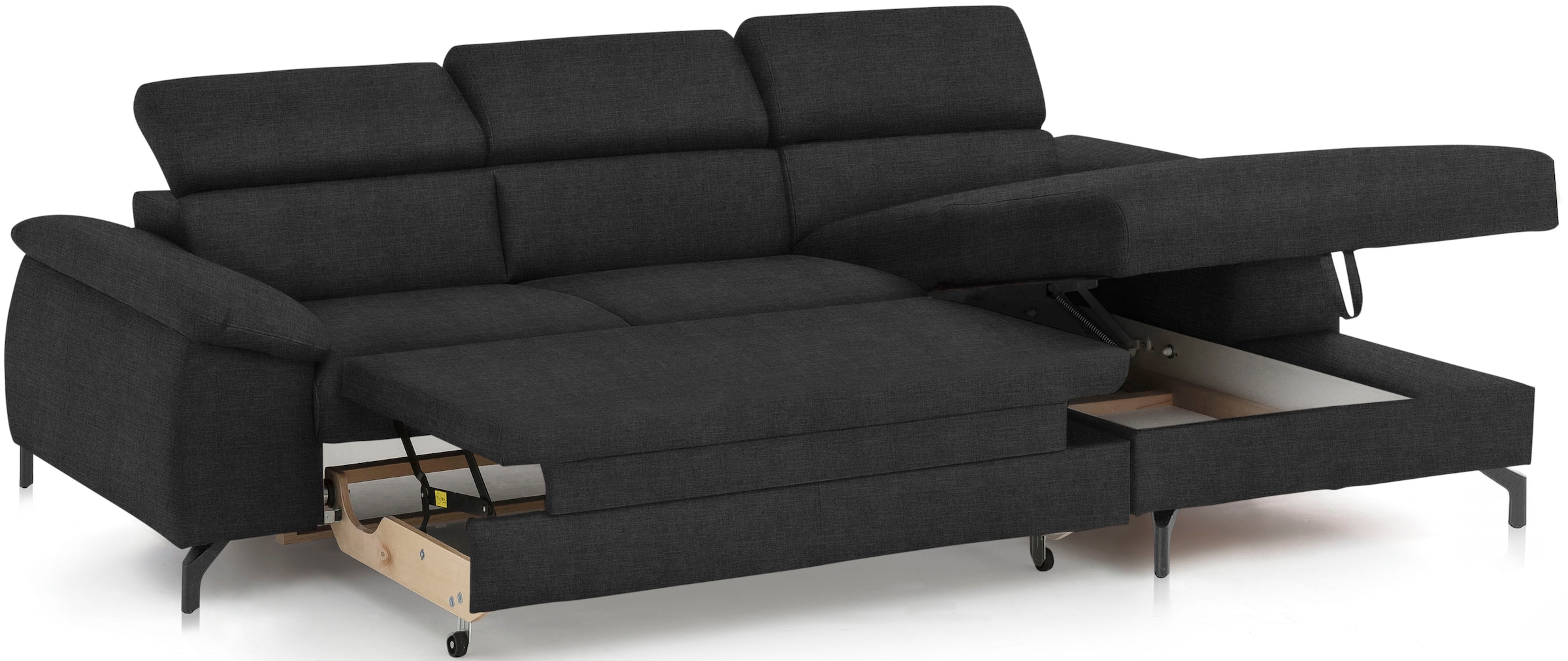 COTTA Ecksofa »Kitty L-Form«, mit Kopfteilverstellung, wahlweise mit Bettfunktion & Bettkasten