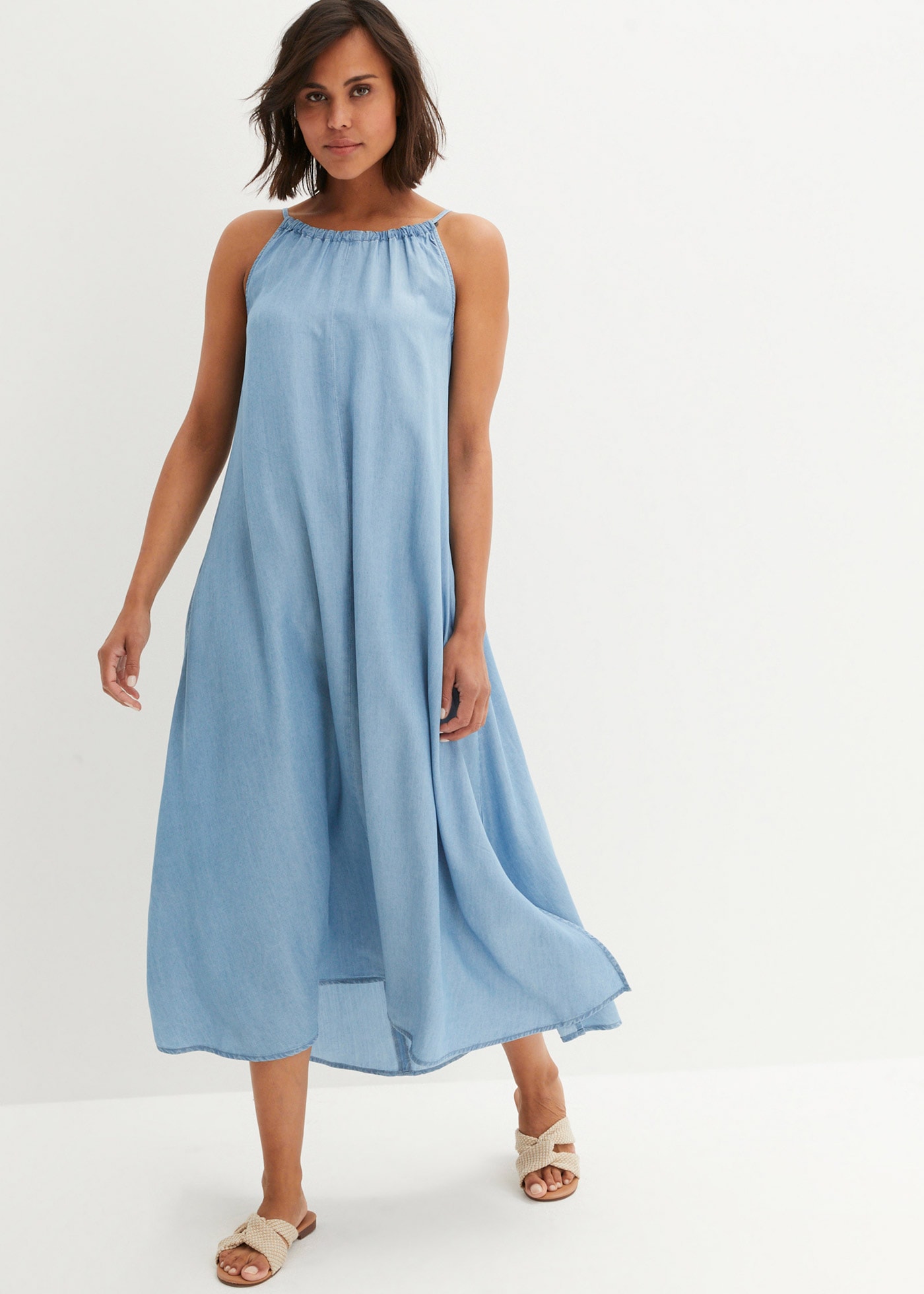 bonprix Jeanskleid "Jeanskleid aus fließendem Lyocell" für lässigen Look, a günstig online kaufen